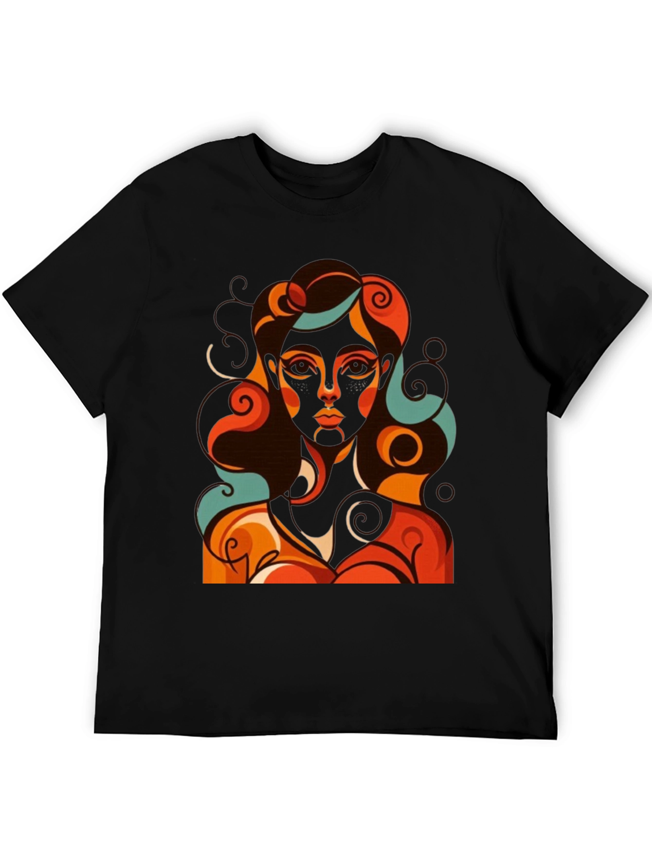 Retro Woman Graphic T-Shirt - Abstract Art Tee