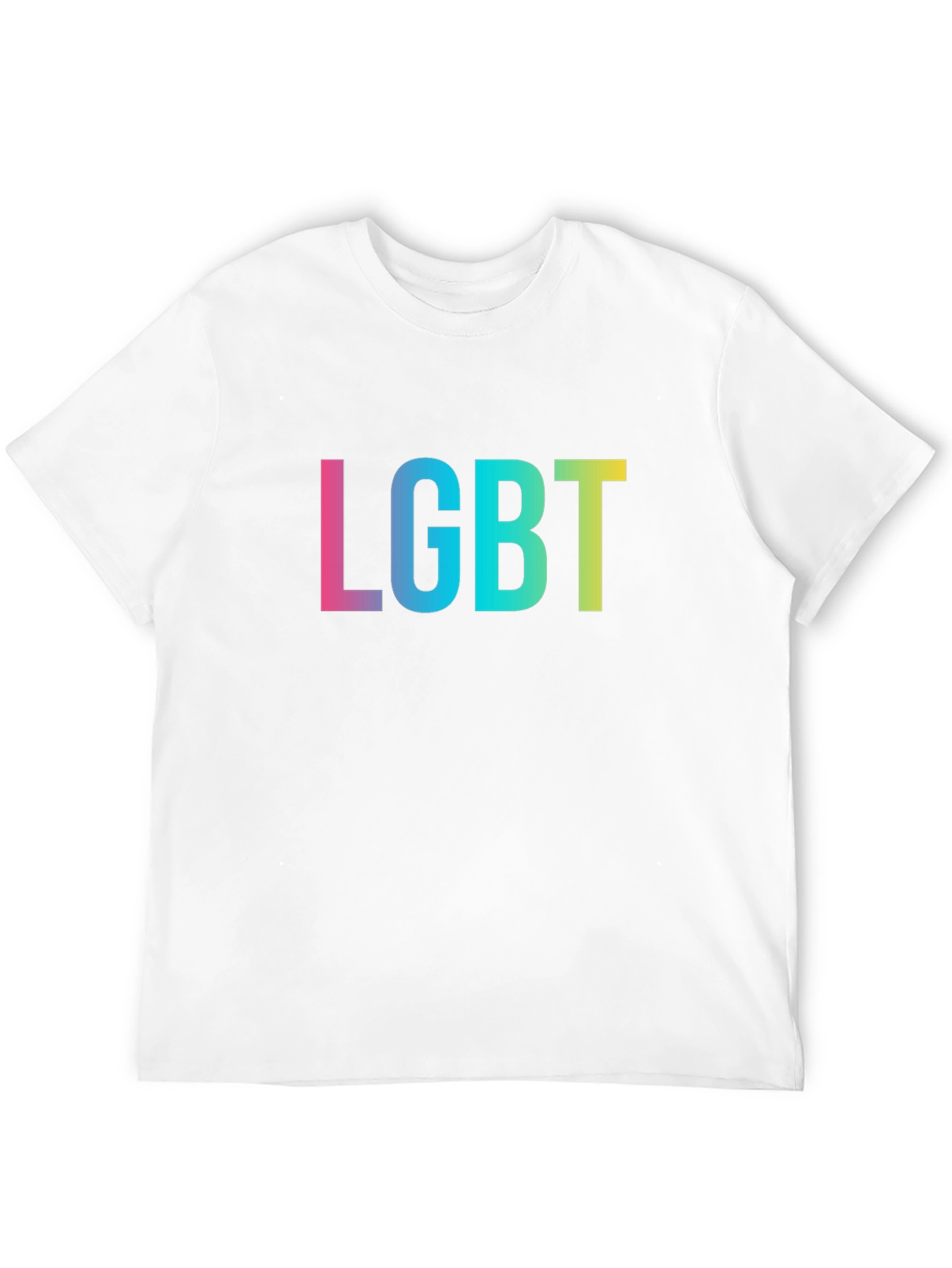 LGBT Pride T-Shirt - Black Rainbow Text Tee