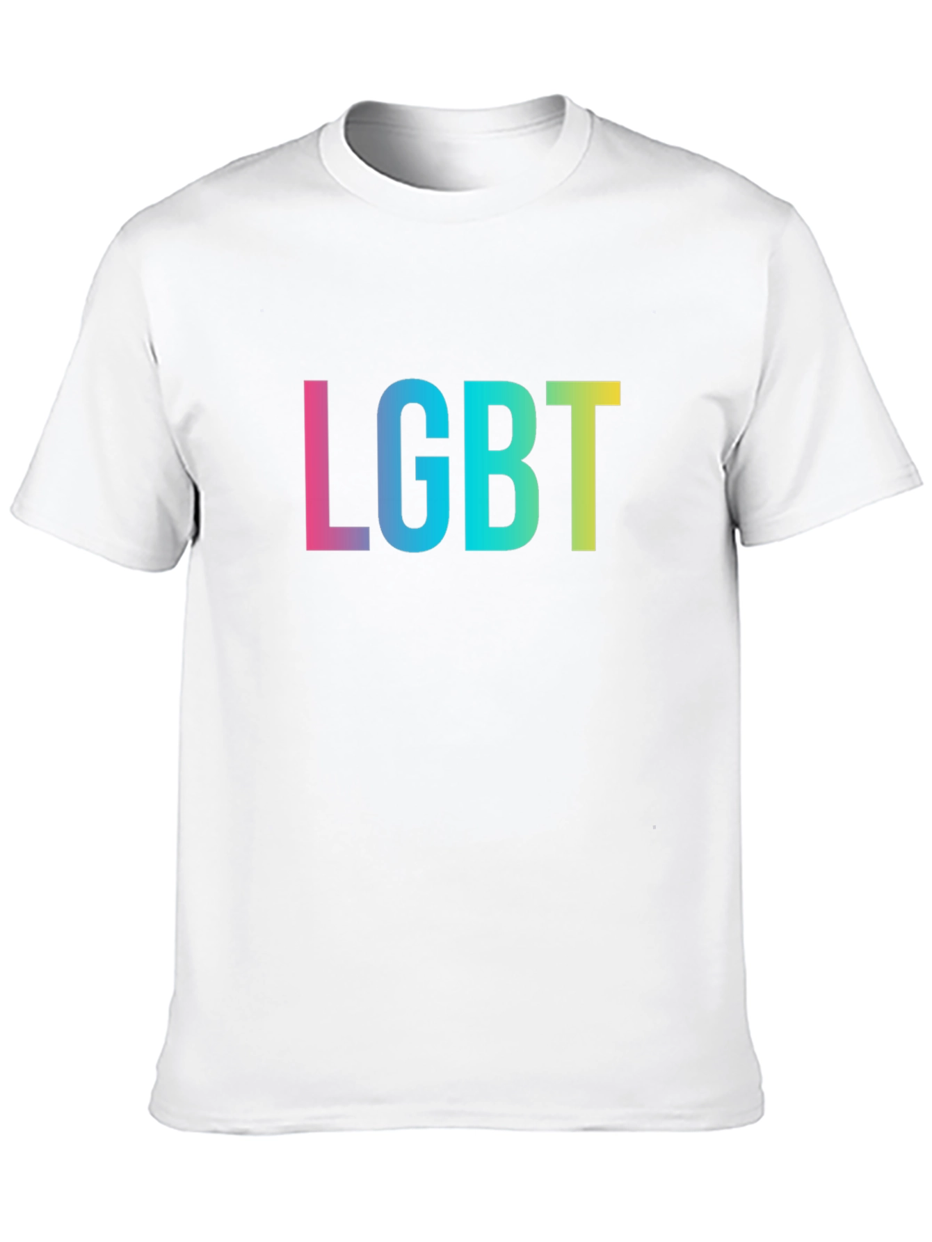 LGBT Pride T-Shirt - Black Rainbow Text Tee