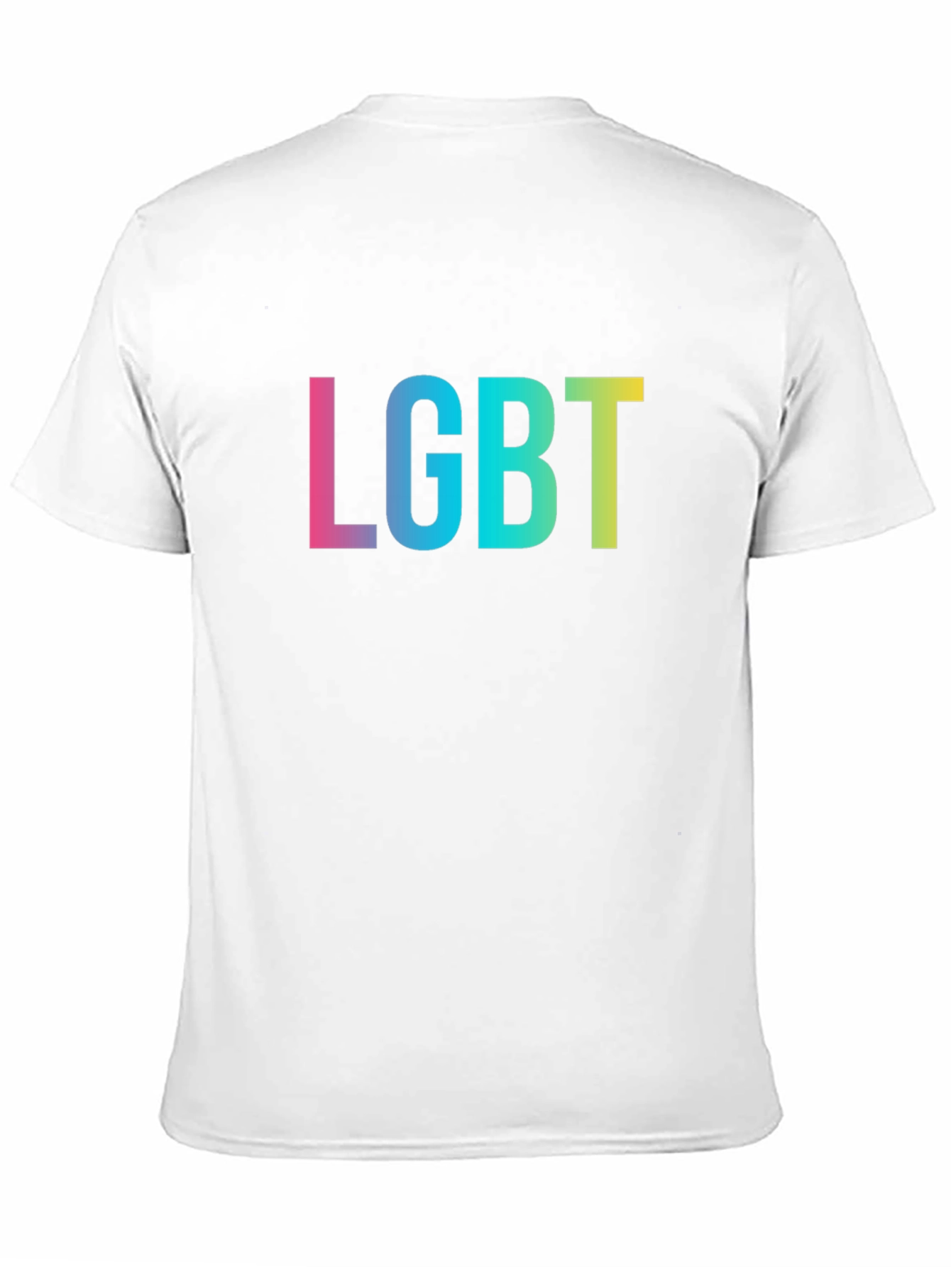 LGBT Pride T-Shirt - Black Rainbow Text Tee