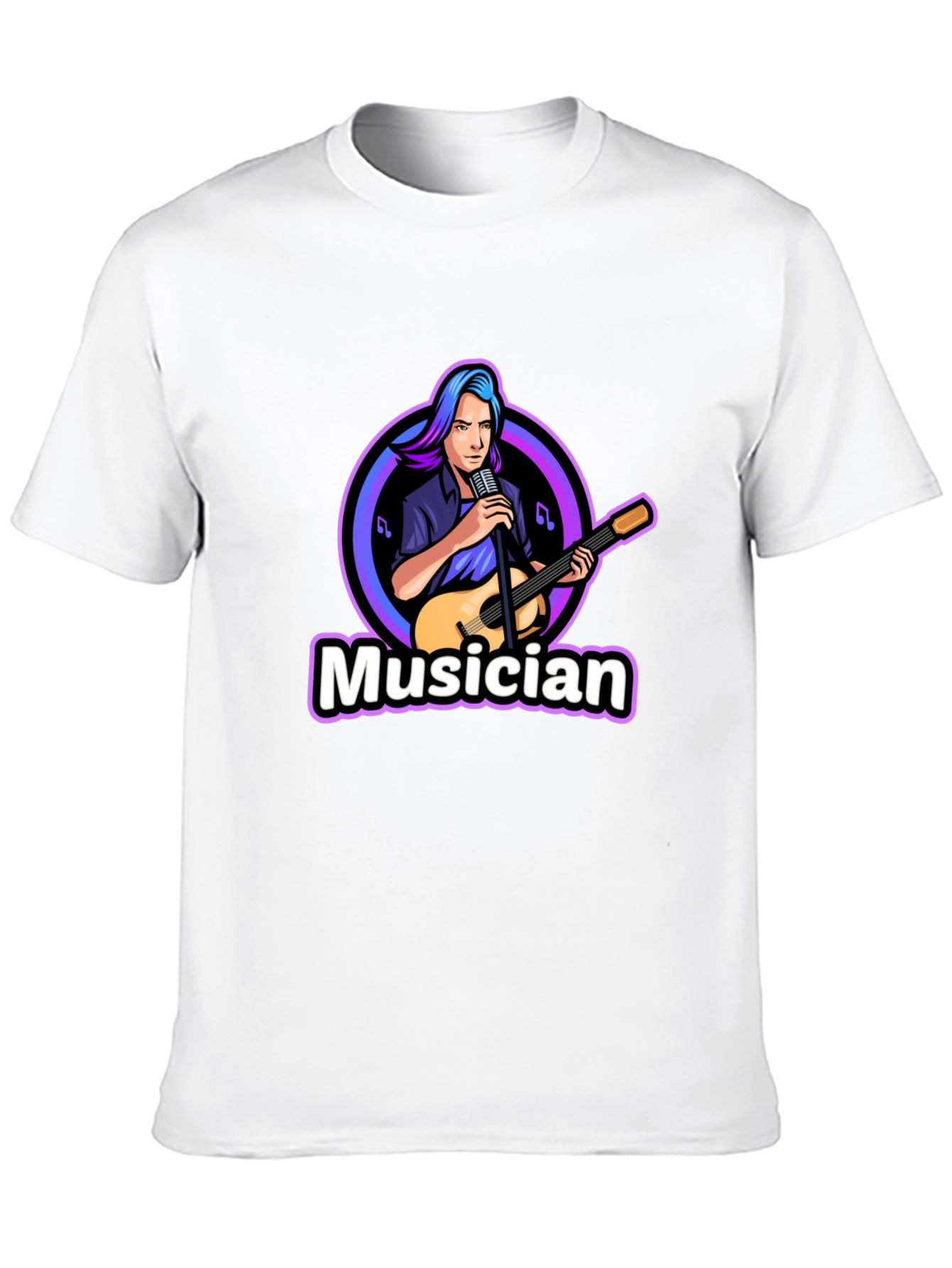 Musician Graphic Print Black T-Shirt