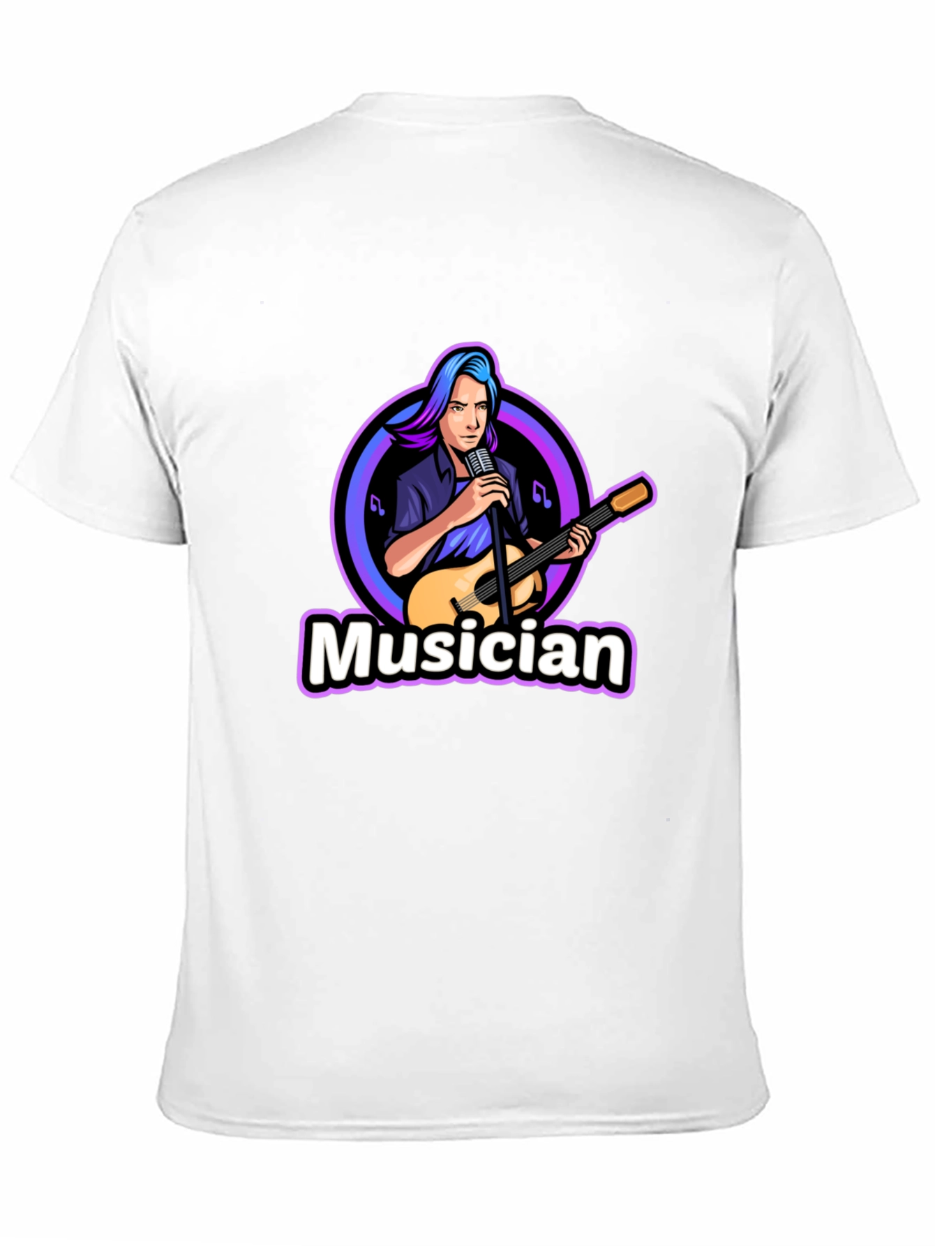 Musician Graphic Print Black T-Shirt