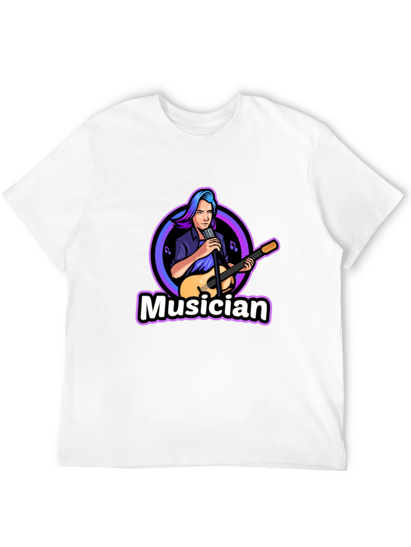 Musician Graphic Print Black T-Shirt