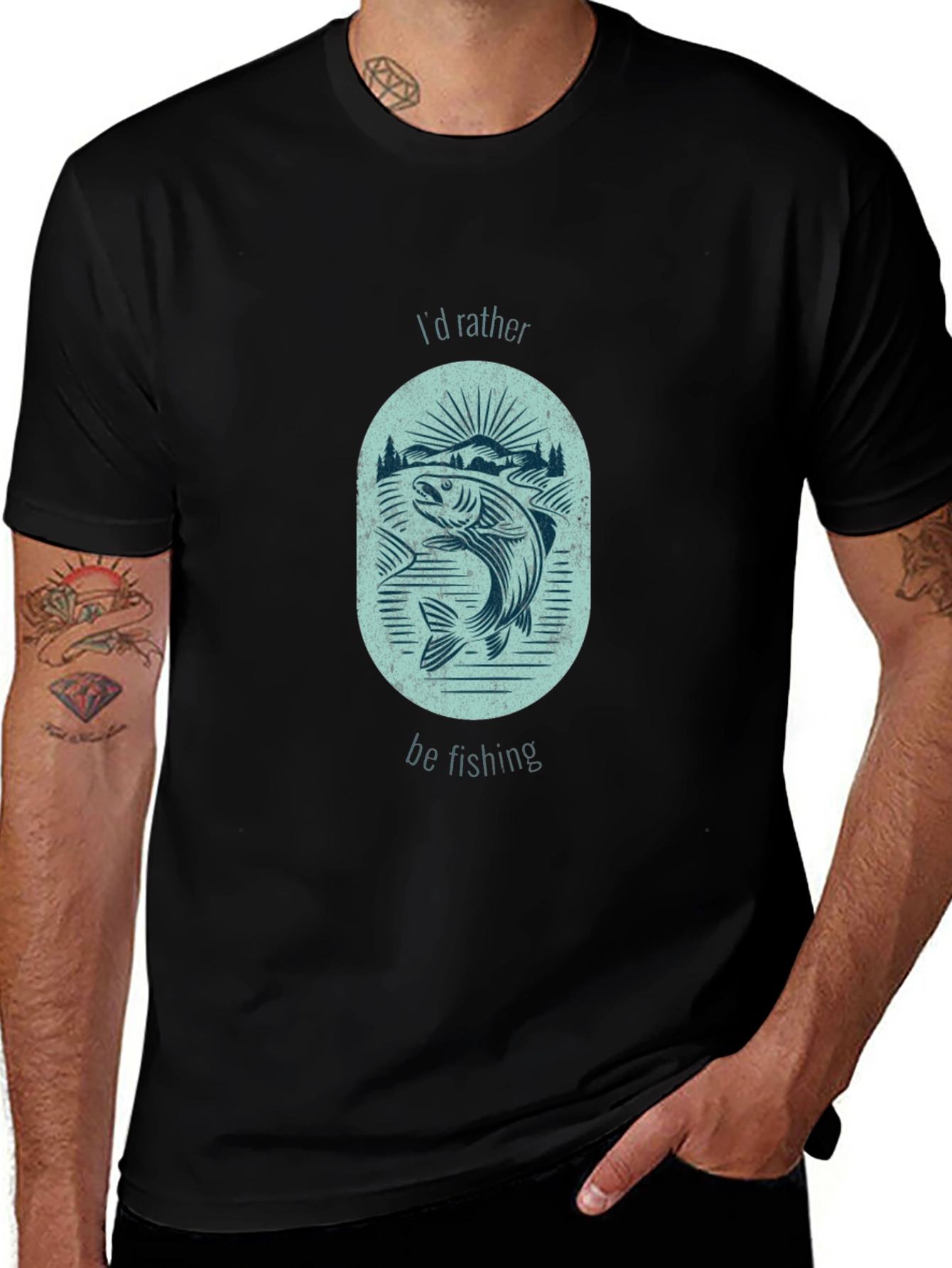 Fishing T-Shirt - Id Rather Be Fishing