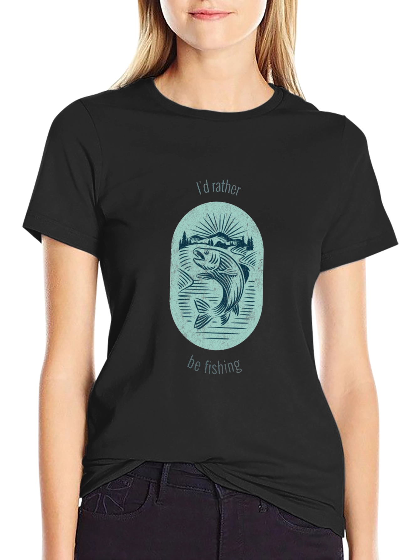 Fishing T-Shirt - Id Rather Be Fishing