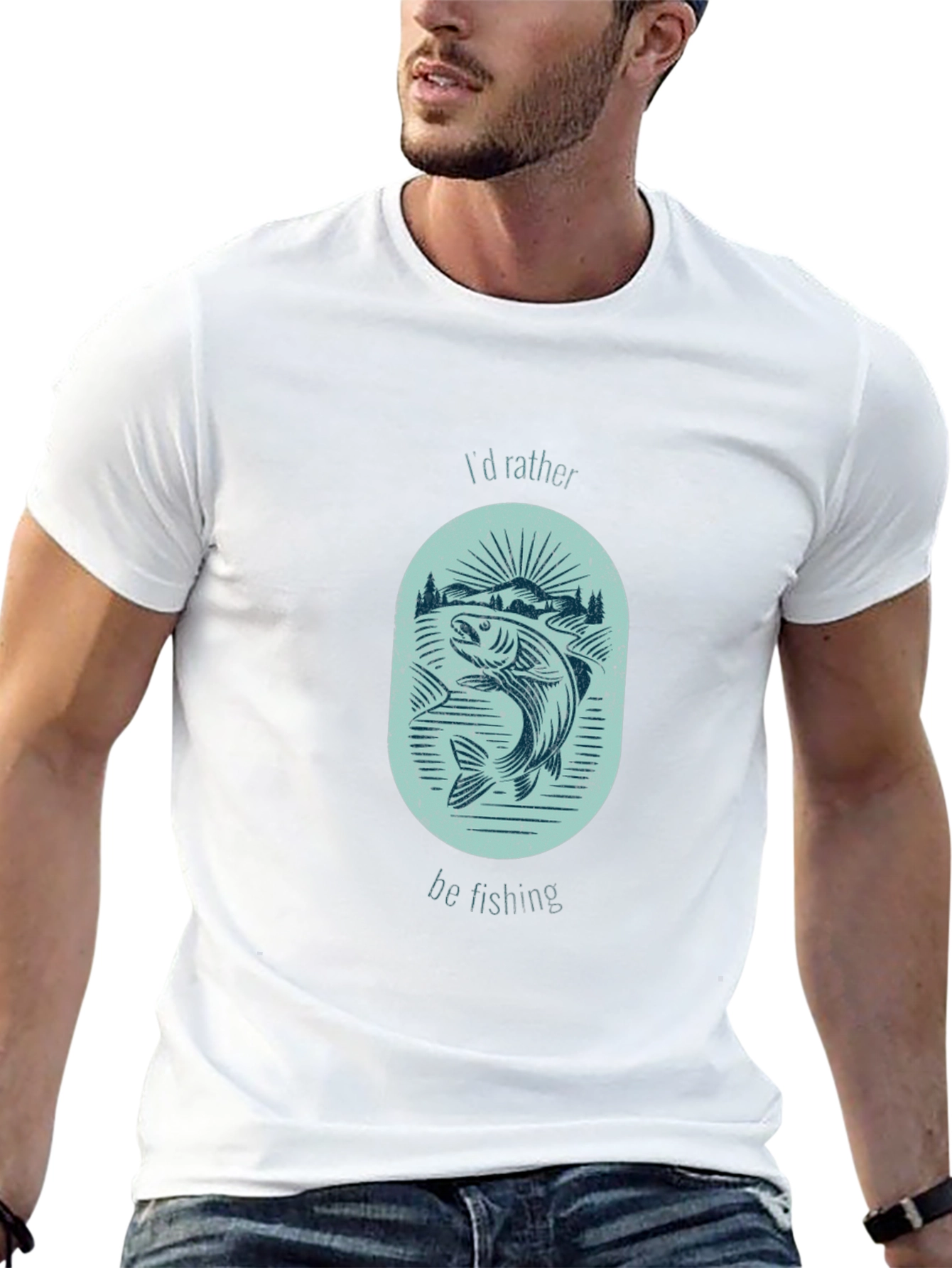 Fishing T-Shirt - Id Rather Be Fishing
