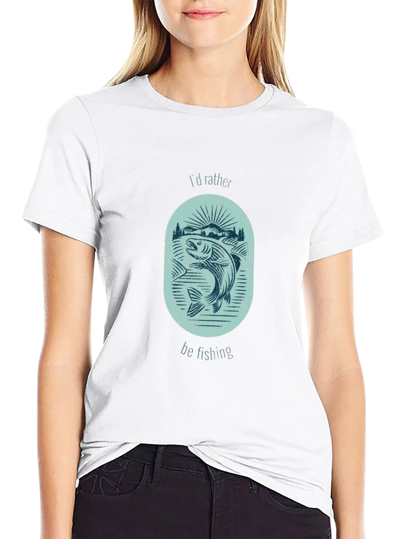 Fishing T-Shirt - Id Rather Be Fishing