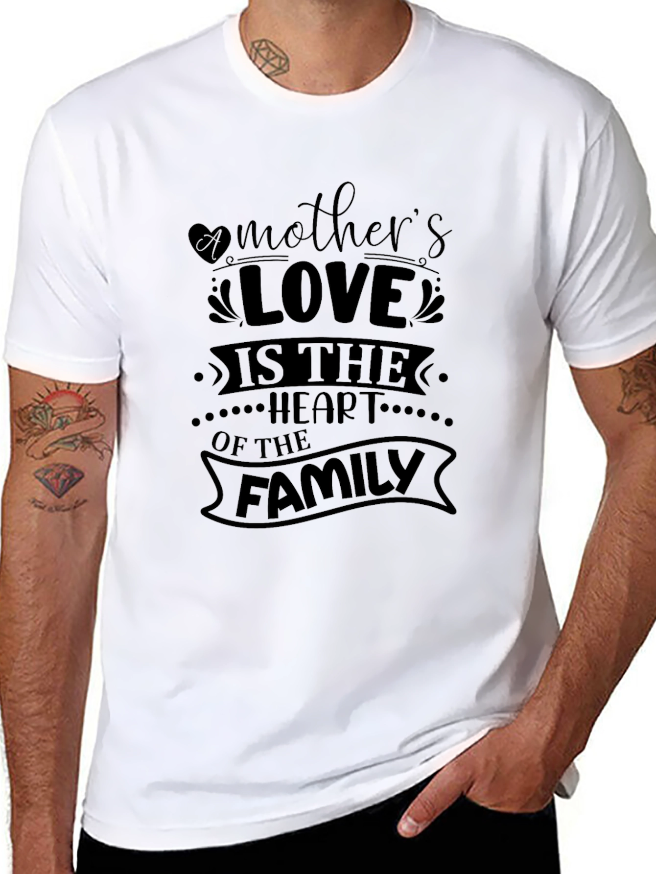 Mothers Love T-Shirt - Family Heart Tee