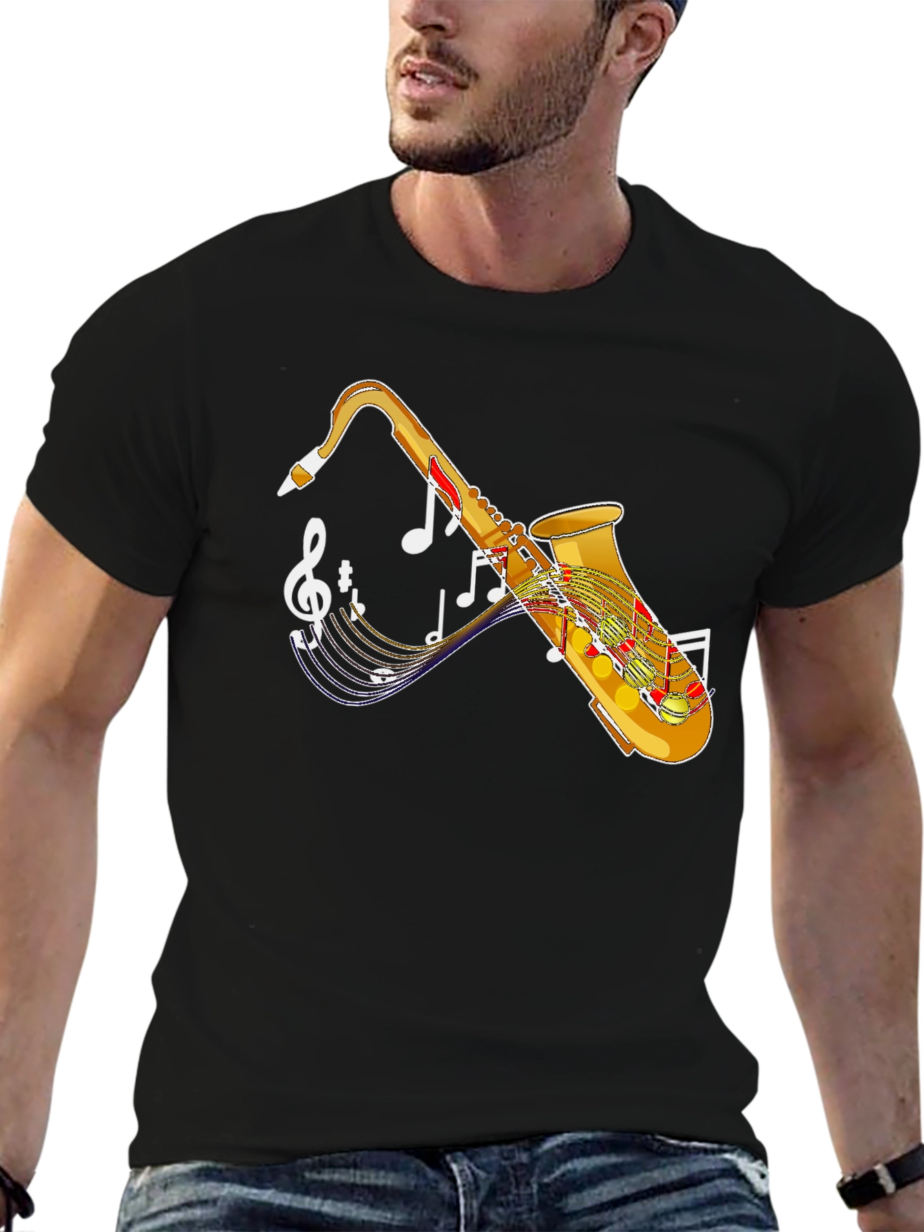 Saxophone Music Note T-Shirt