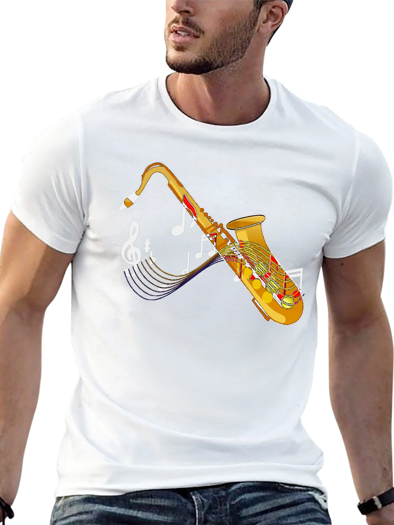 Saxophone Music Note T-Shirt