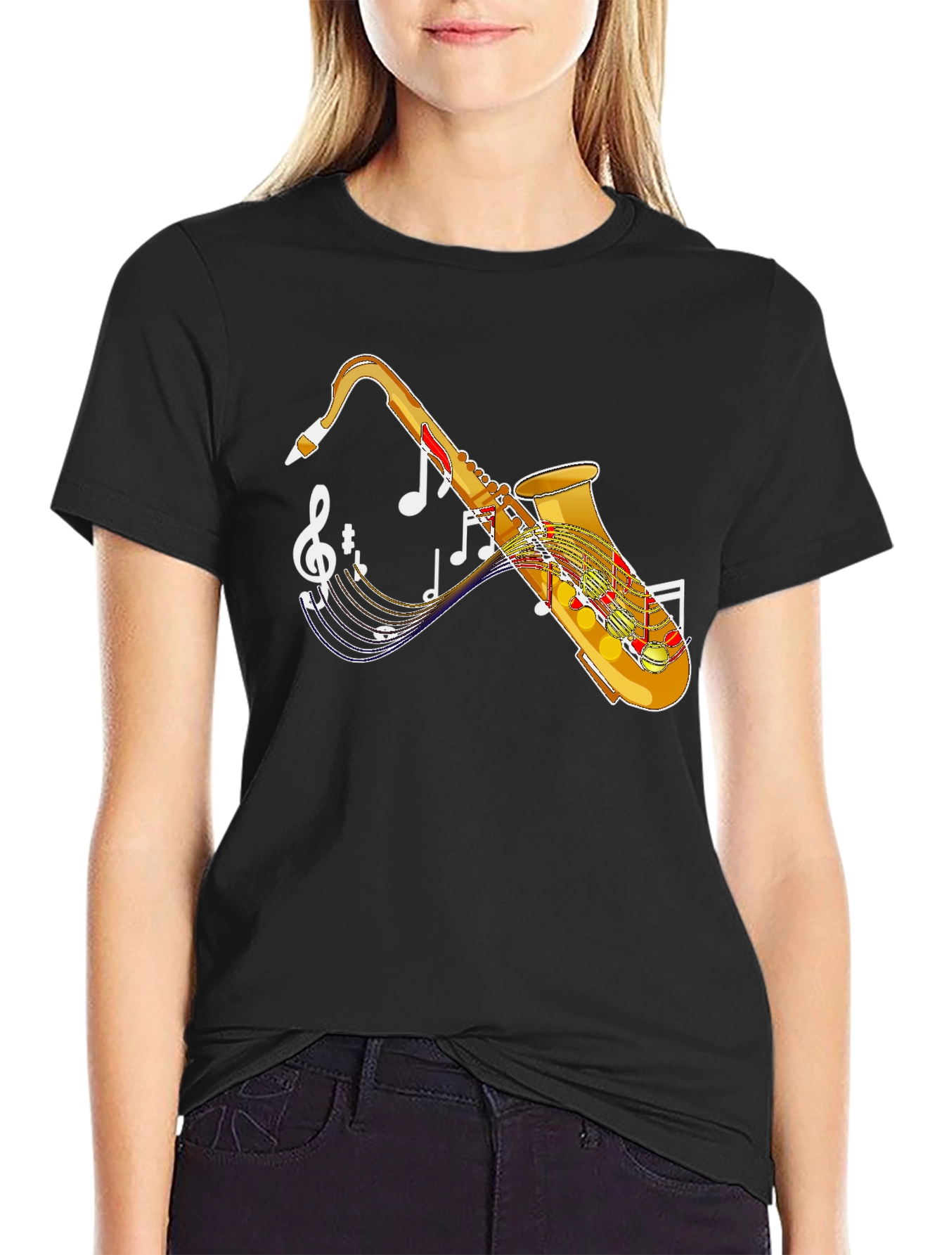 Saxophone Music Note T-Shirt