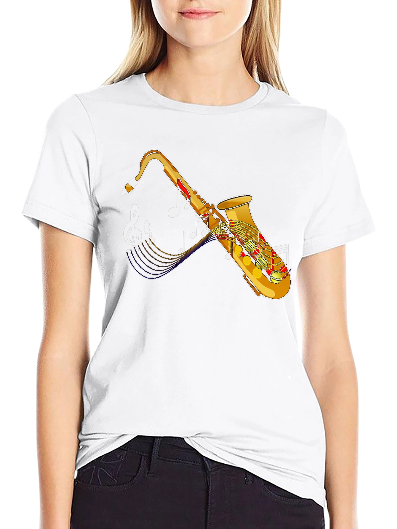 Saxophone Music Note T-Shirt