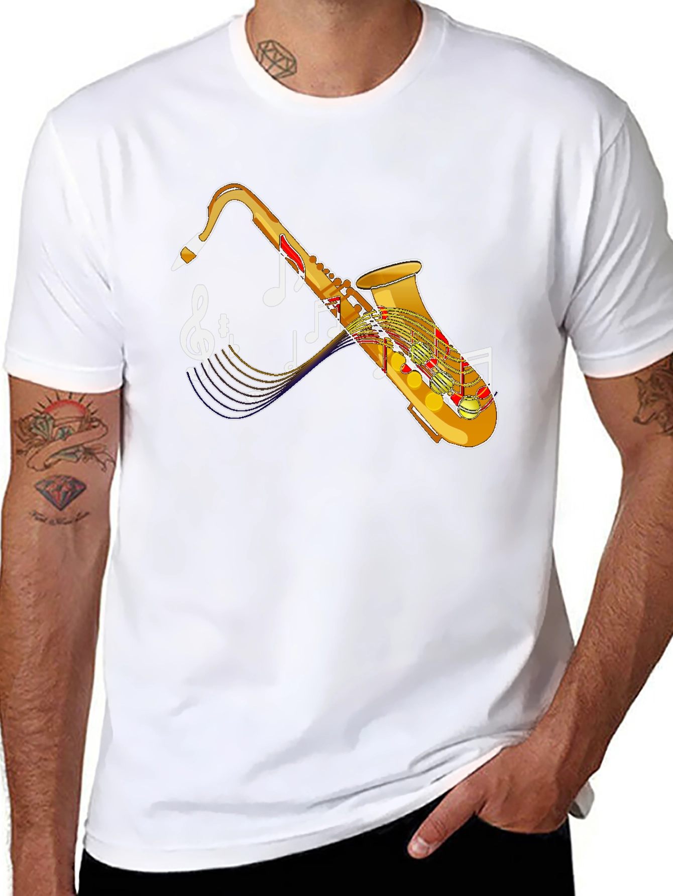 Saxophone Music Note T-Shirt