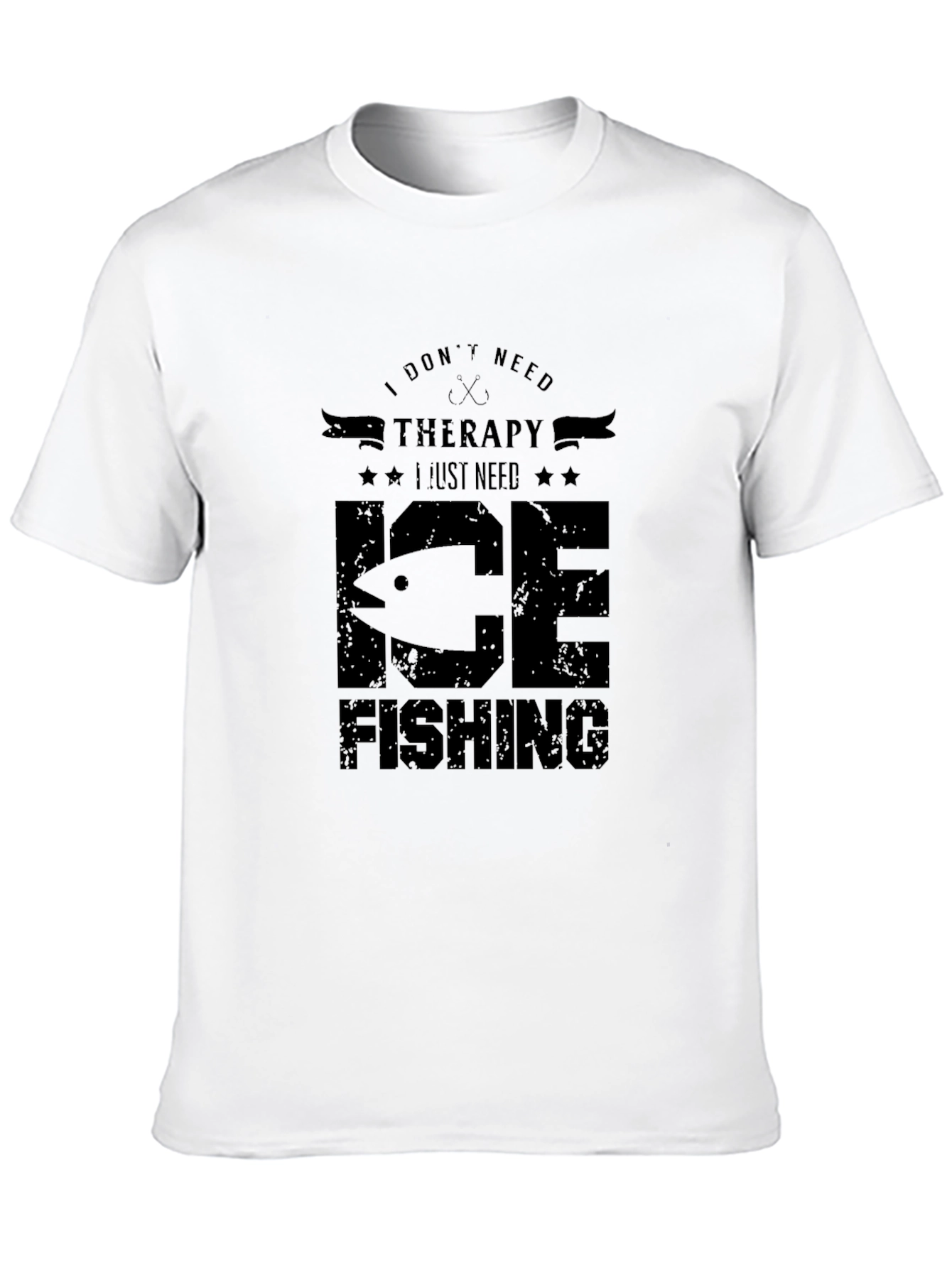 Ice Fishing Therapy Graphic T-Shirt