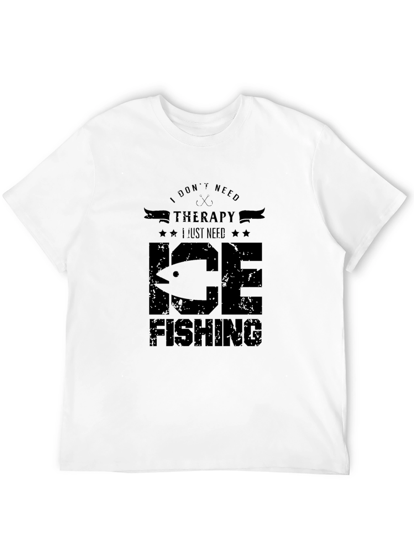 Ice Fishing Therapy Graphic T-Shirt