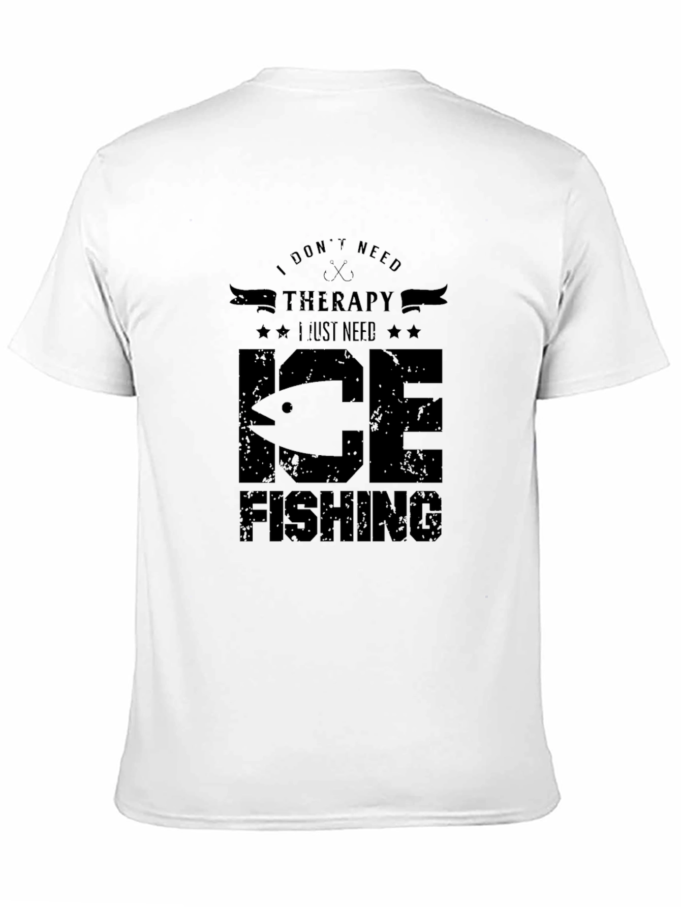 Ice Fishing Therapy Graphic T-Shirt