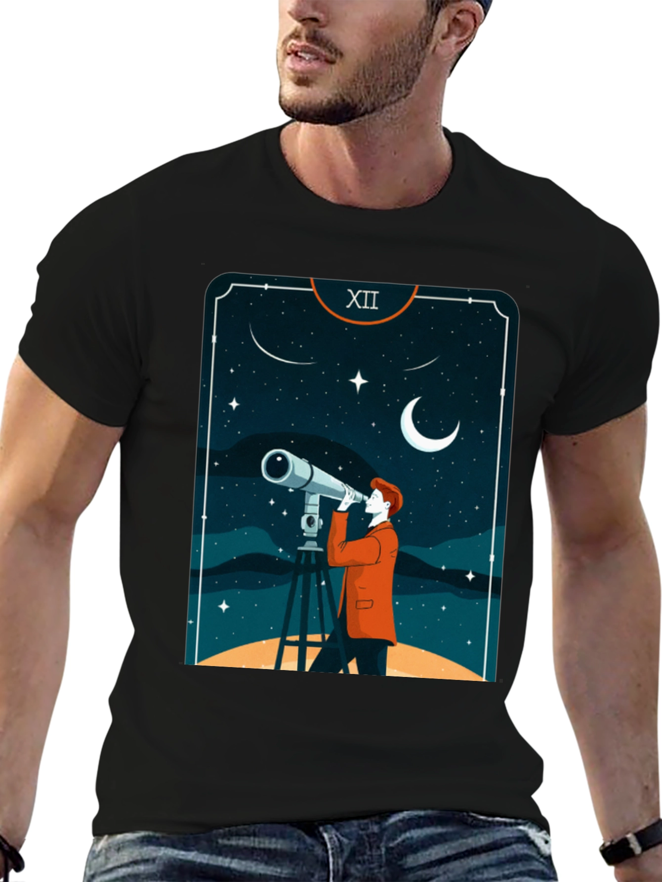 Astrology Telescope Tarot Card T-Shirt