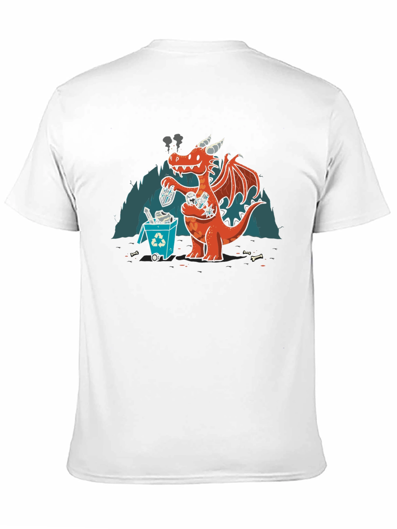 Humorous Dragon Recycling T-Shirt