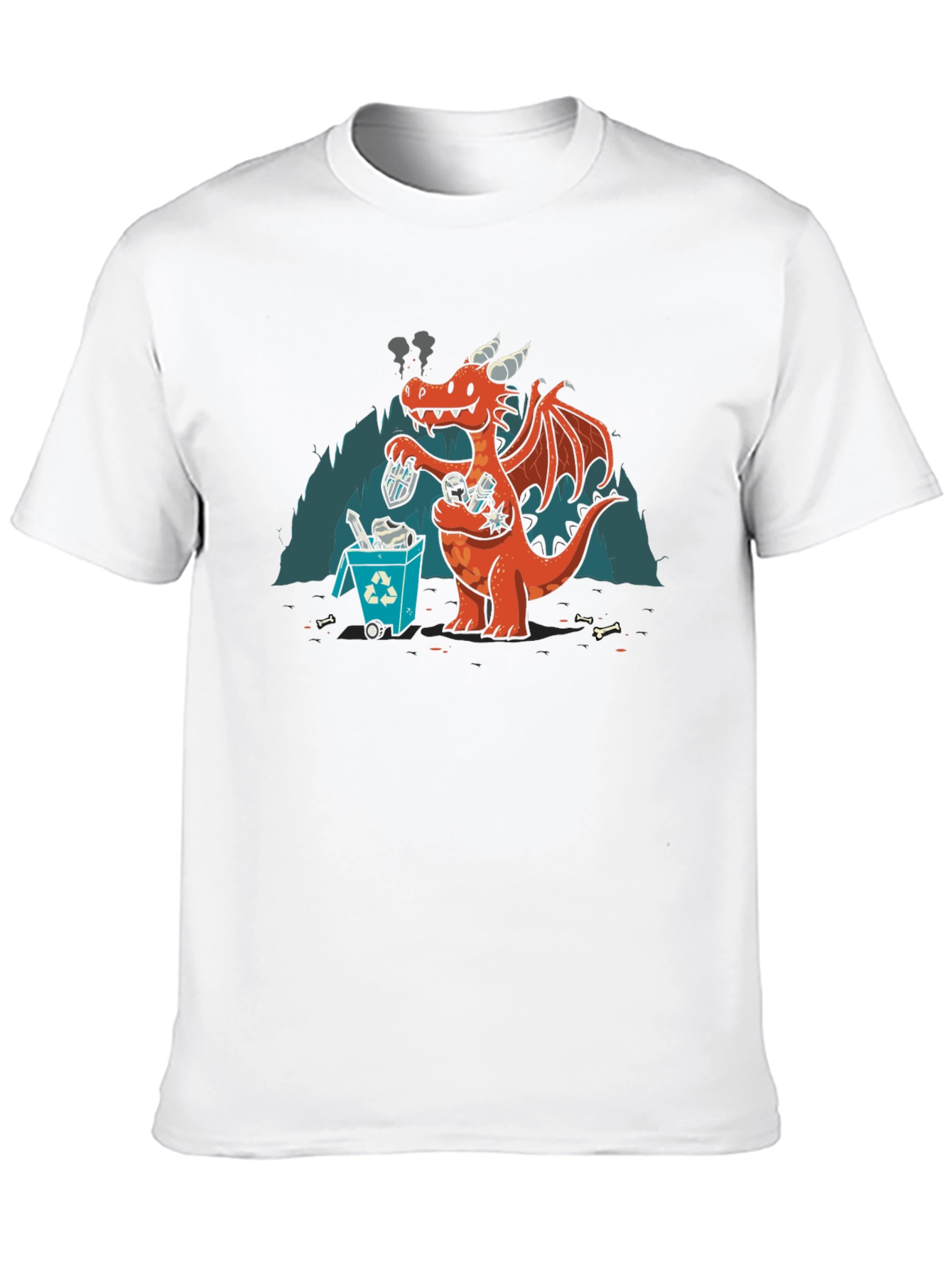 Humorous Dragon Recycling T-Shirt