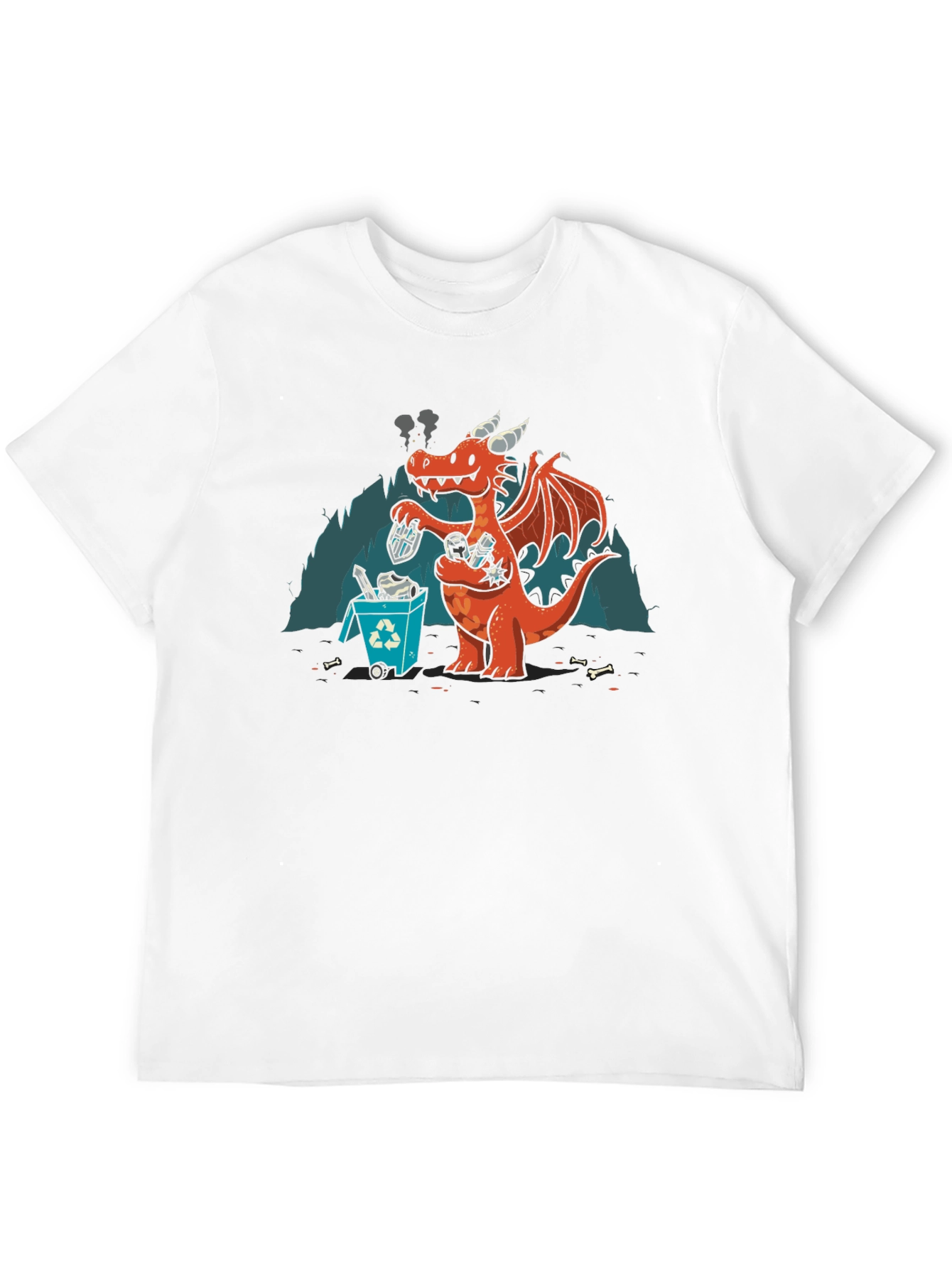 Humorous Dragon Recycling T-Shirt
