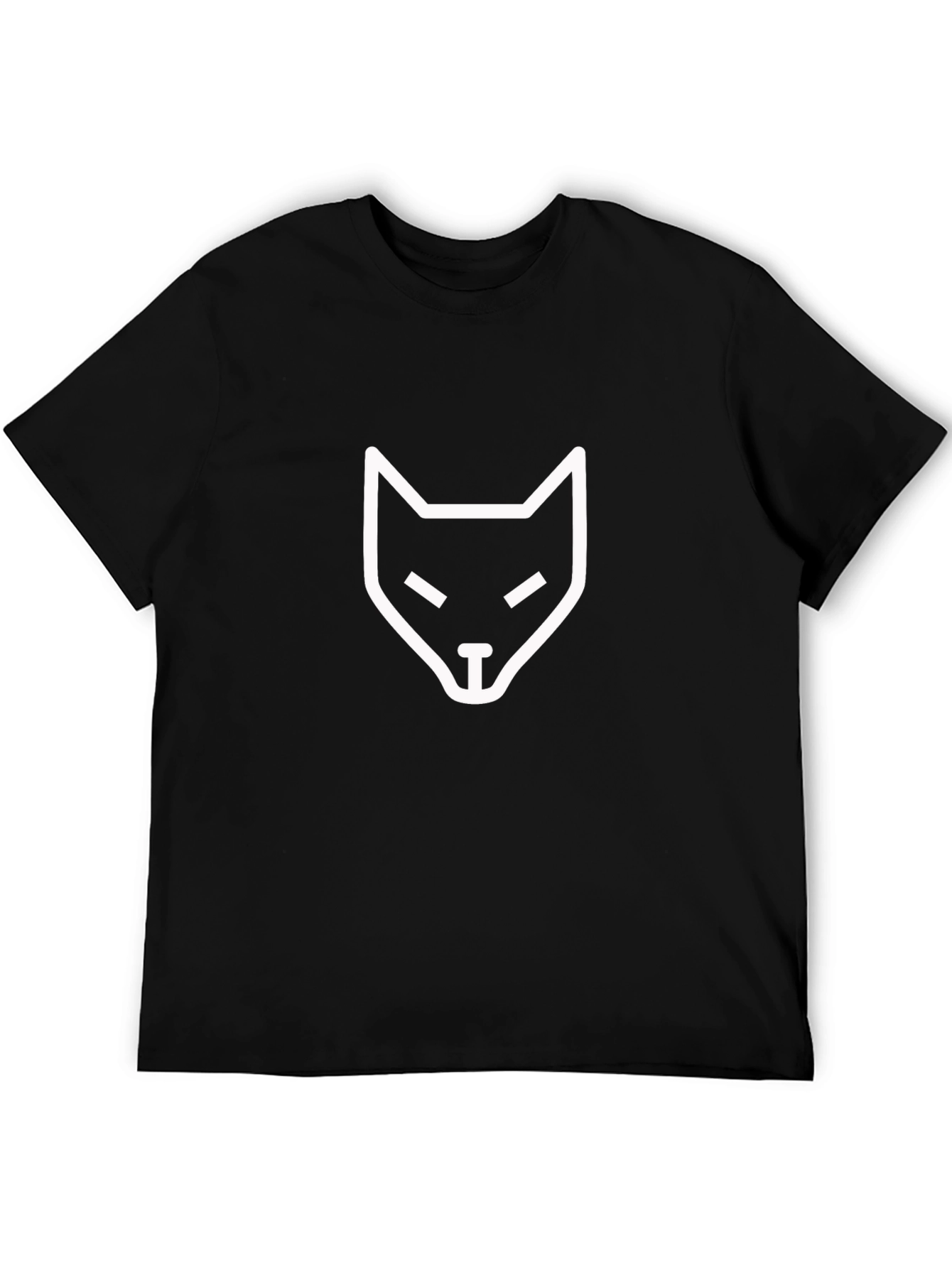 Black Tee with Fox Head Graphic