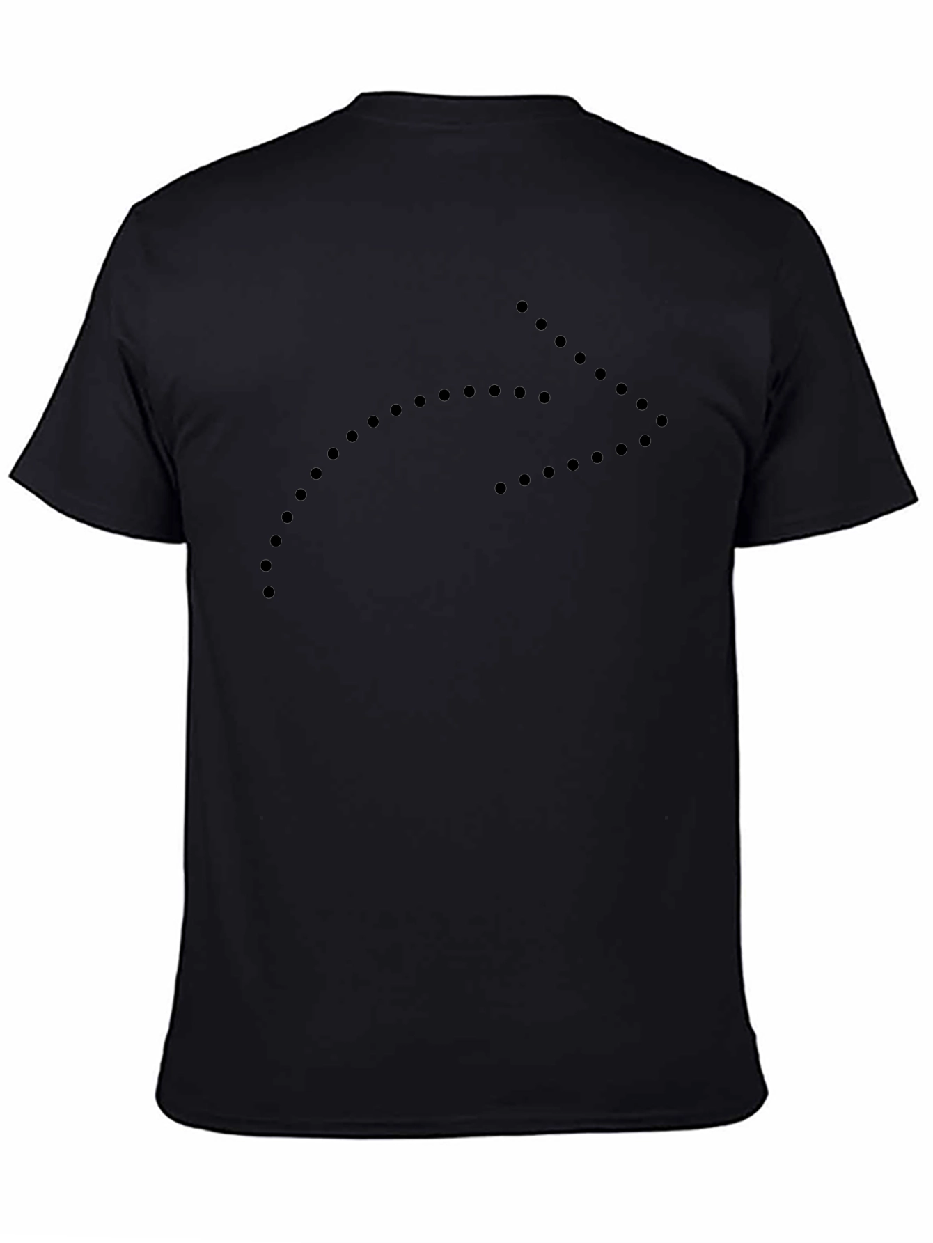 Modern Arrow Dot Graphic Tee - Black Cotton T-Shirt