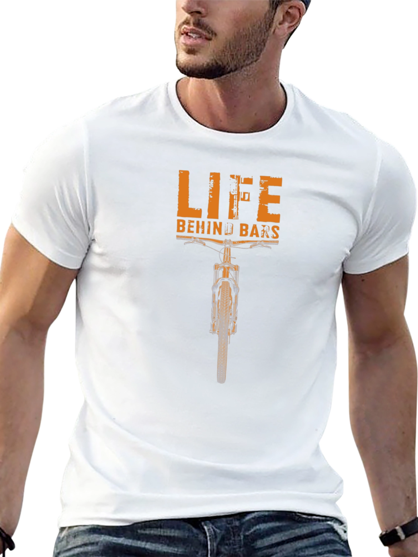 Life Behind Bars T-Shirt - Biker Graphic Tee
