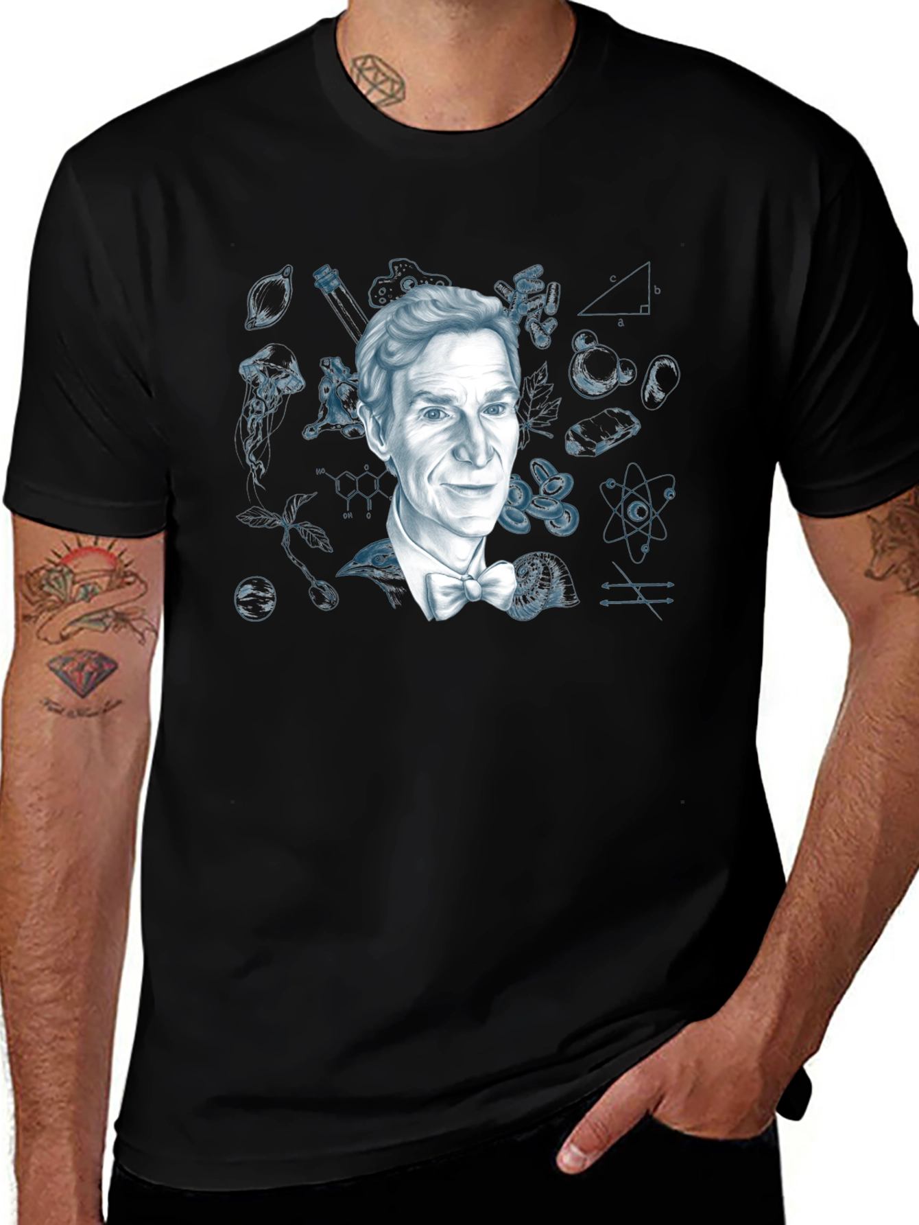 Bill Nye Science T-Shirt - Black Graphic Tee