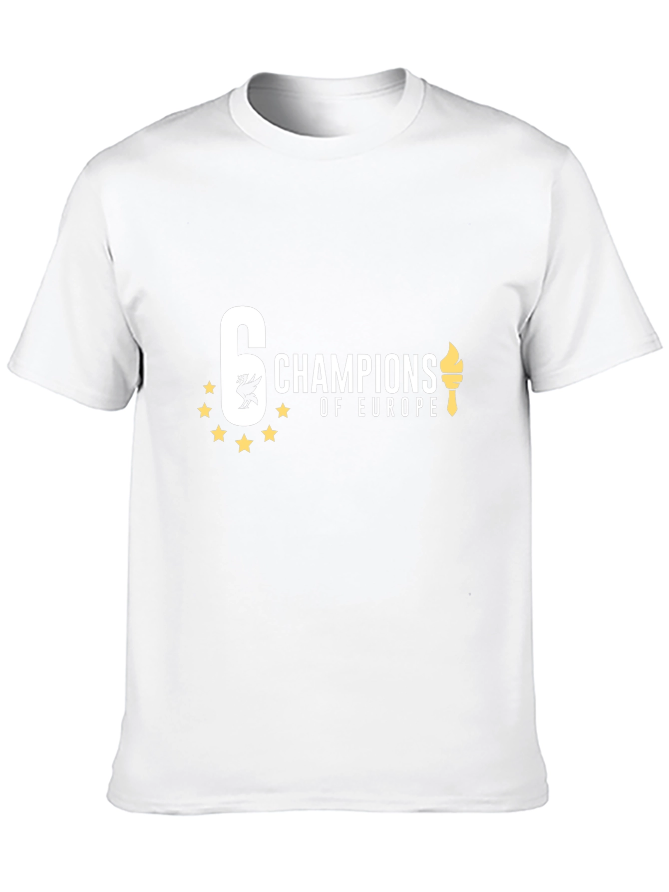 6 Times Champions of Europe Black T-Shirt