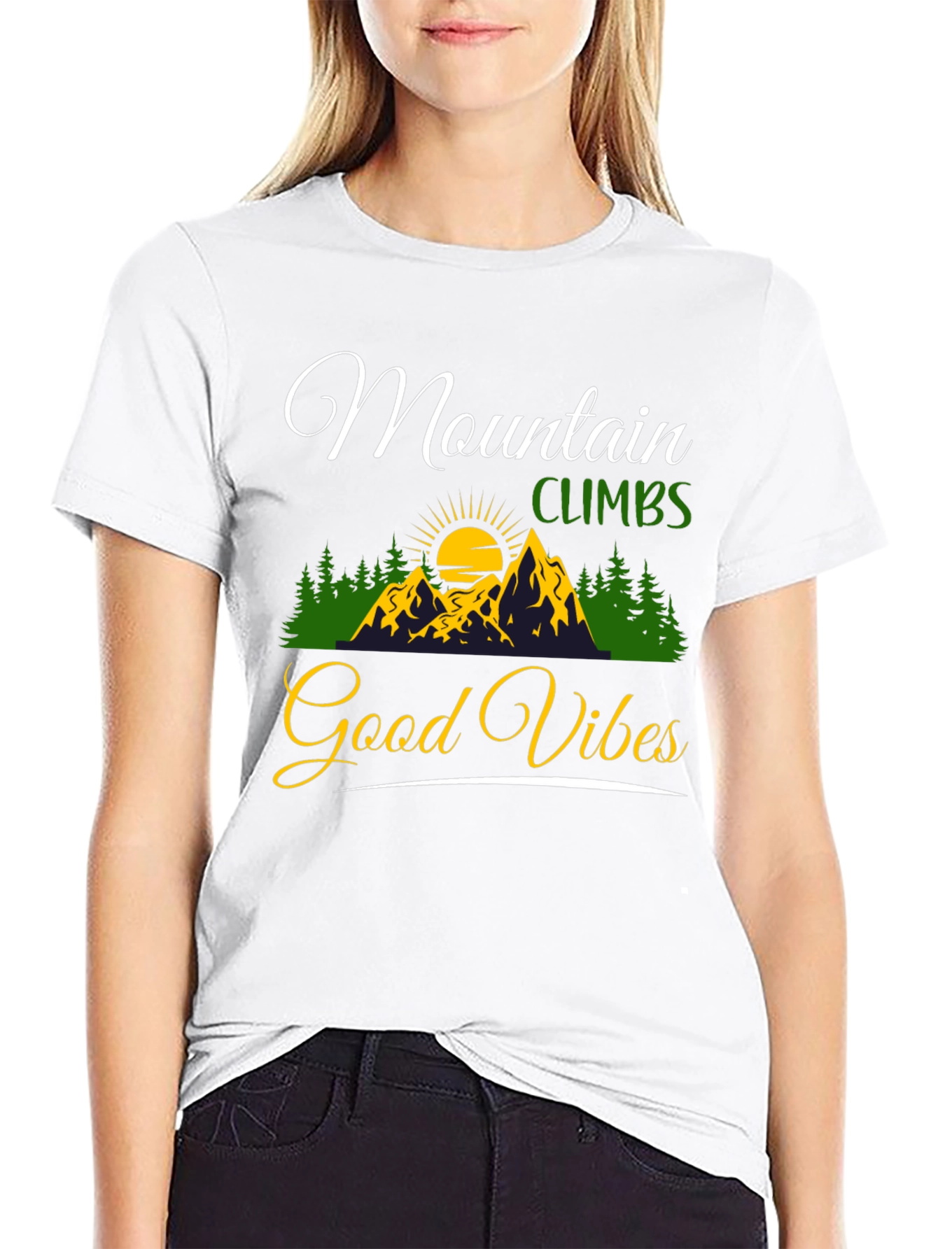 Mountain Climbs Good Vibes Graphic Tee