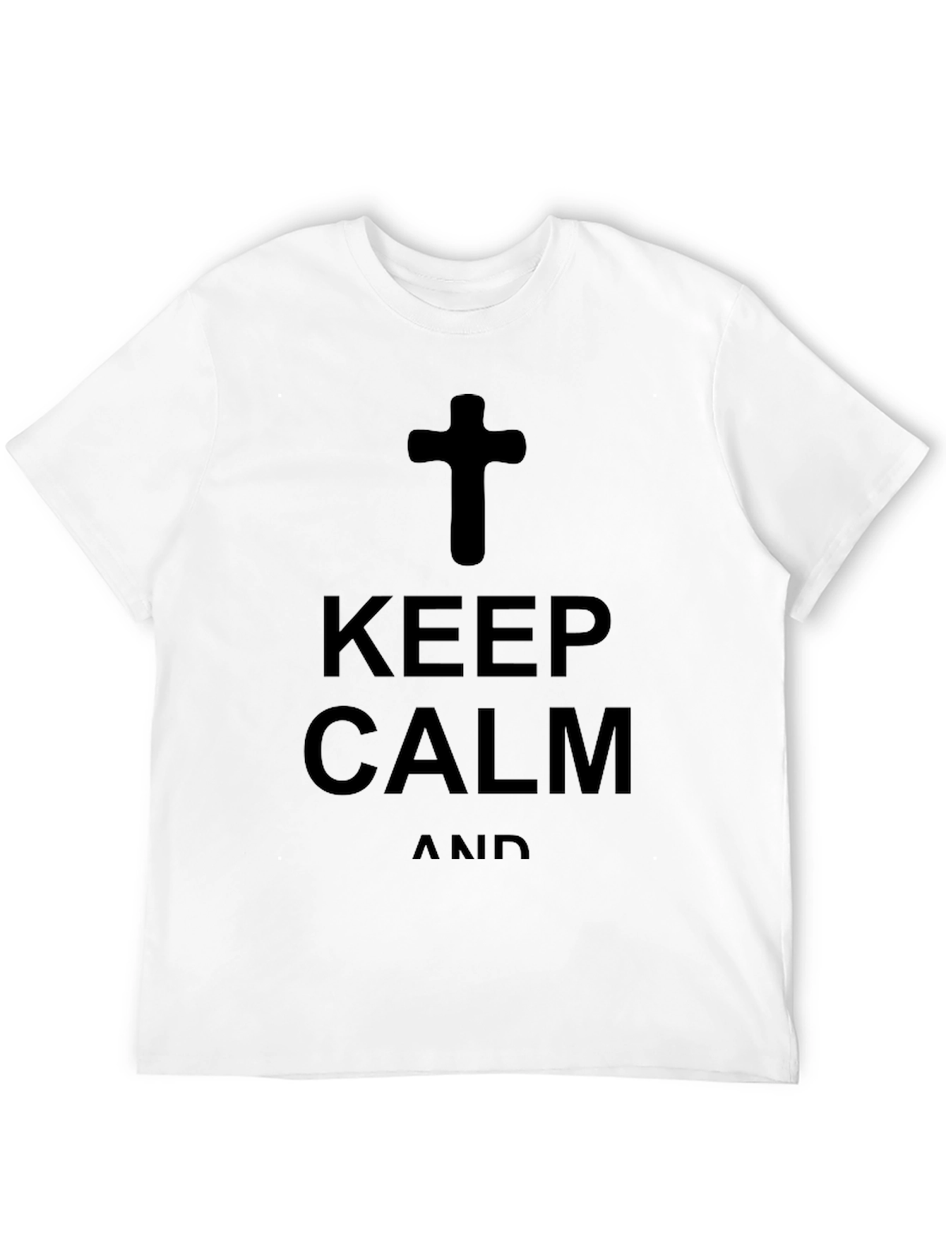 Keep Calm and Carry On Graphic T-Shirt - Black