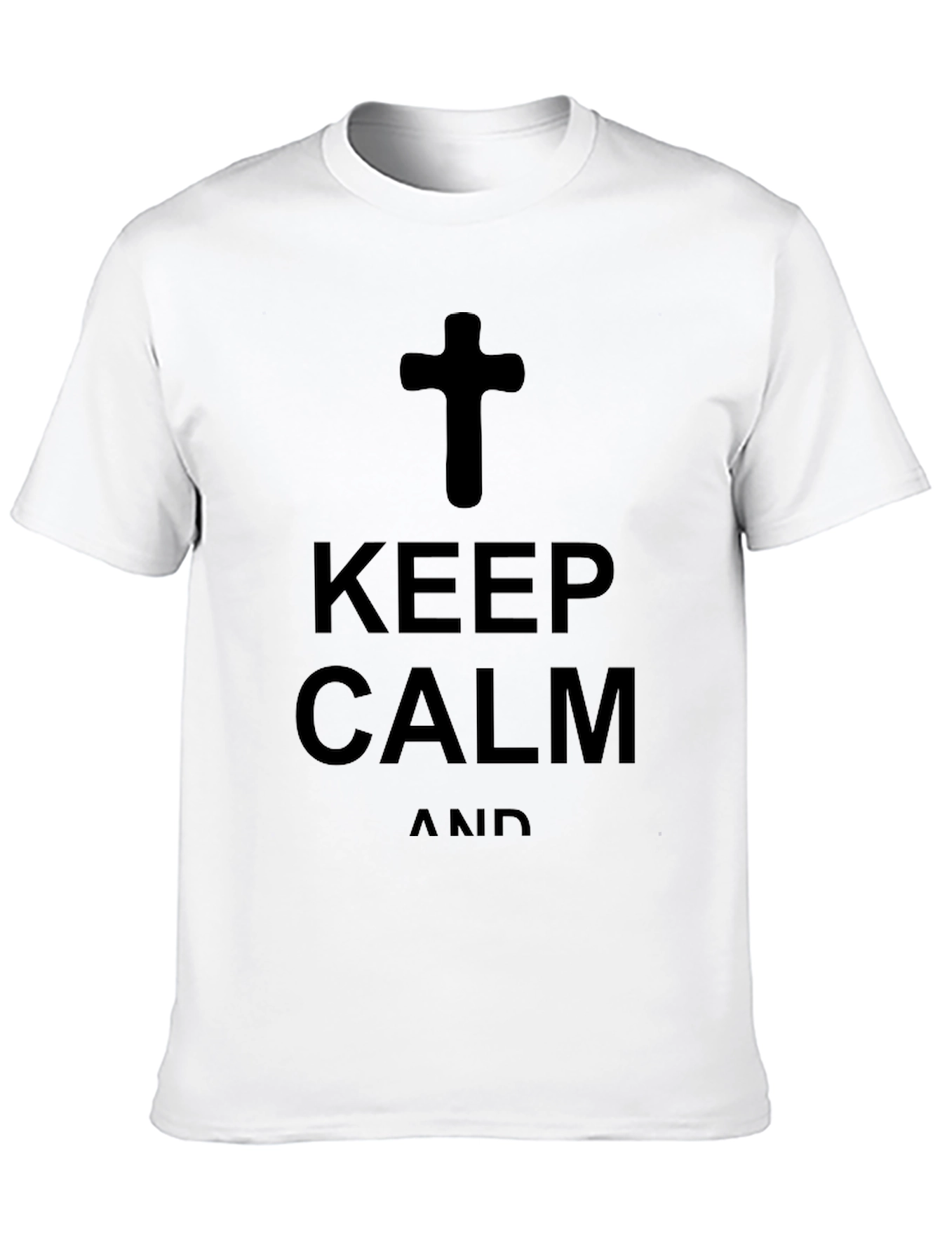 Keep Calm and Carry On Graphic T-Shirt - Black
