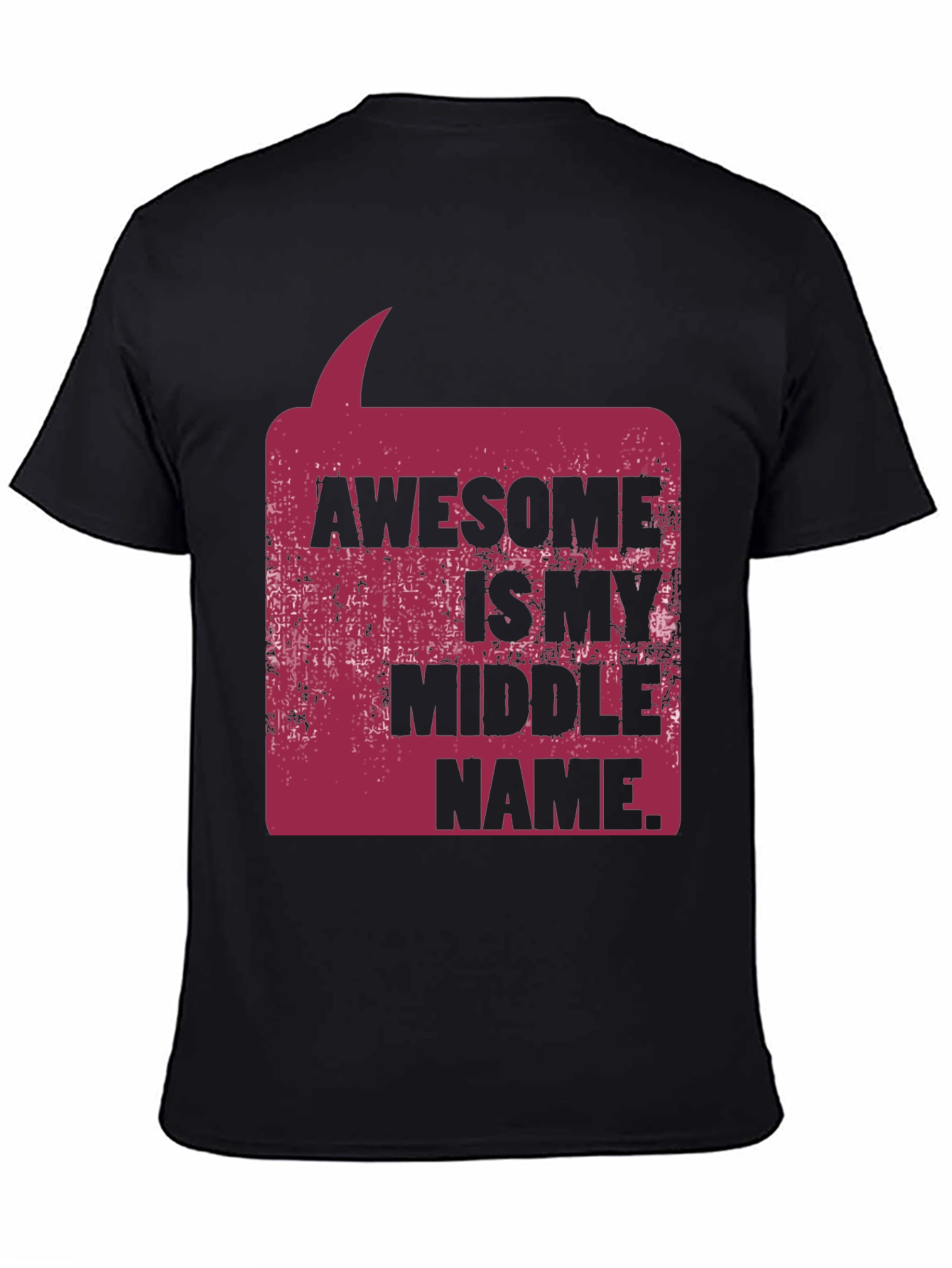 Awesome Middle Name Graphic Tee - Black