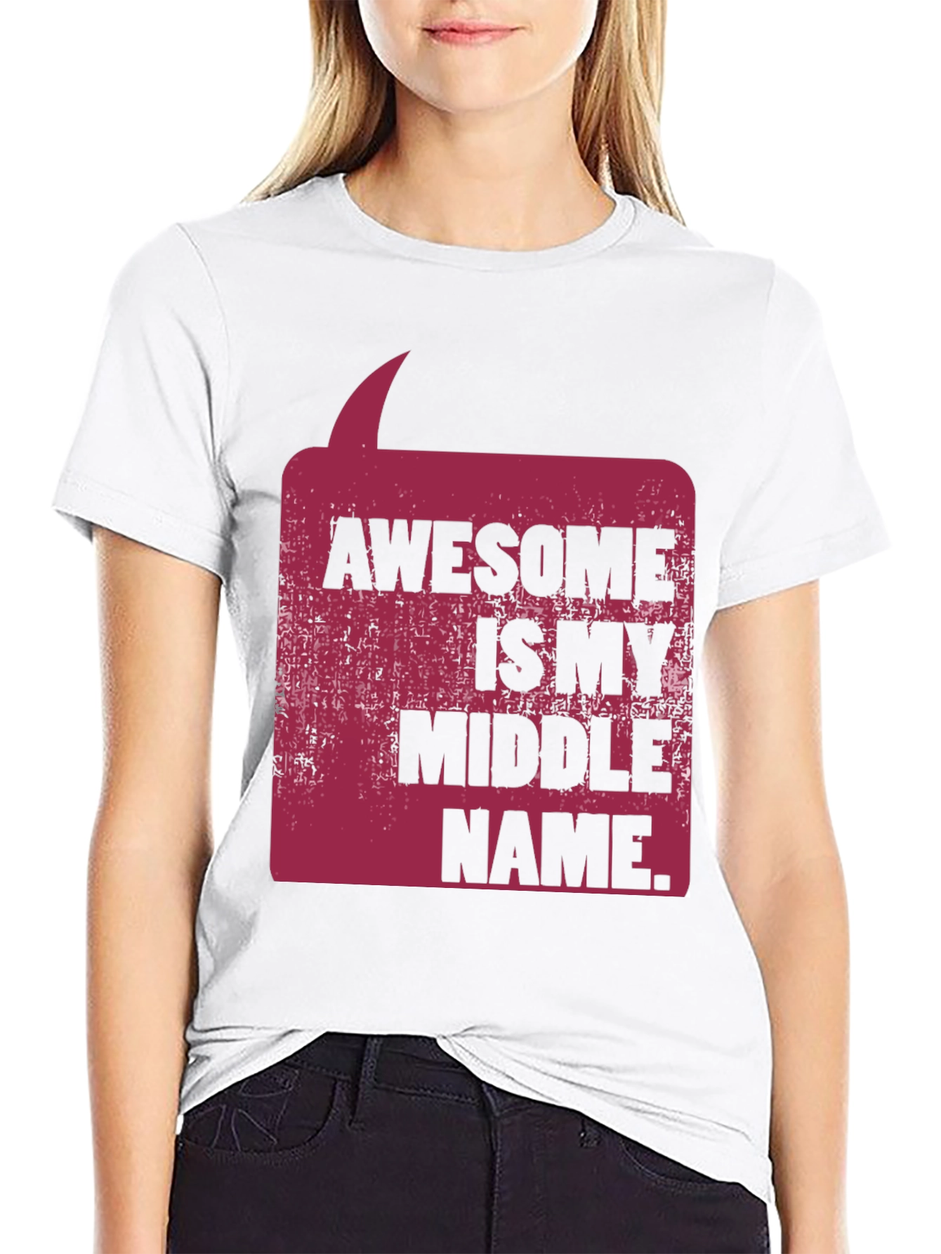 Awesome Middle Name Graphic Tee - Black