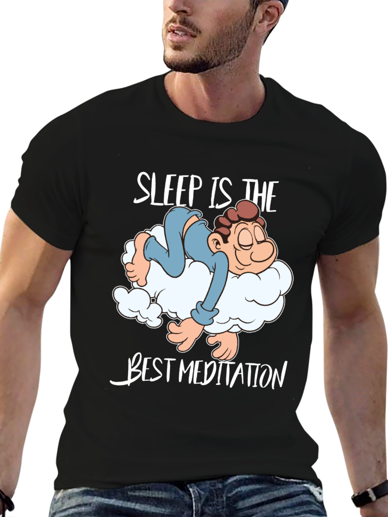 Sleep is the Best Meditation Funny Graphic Tee
