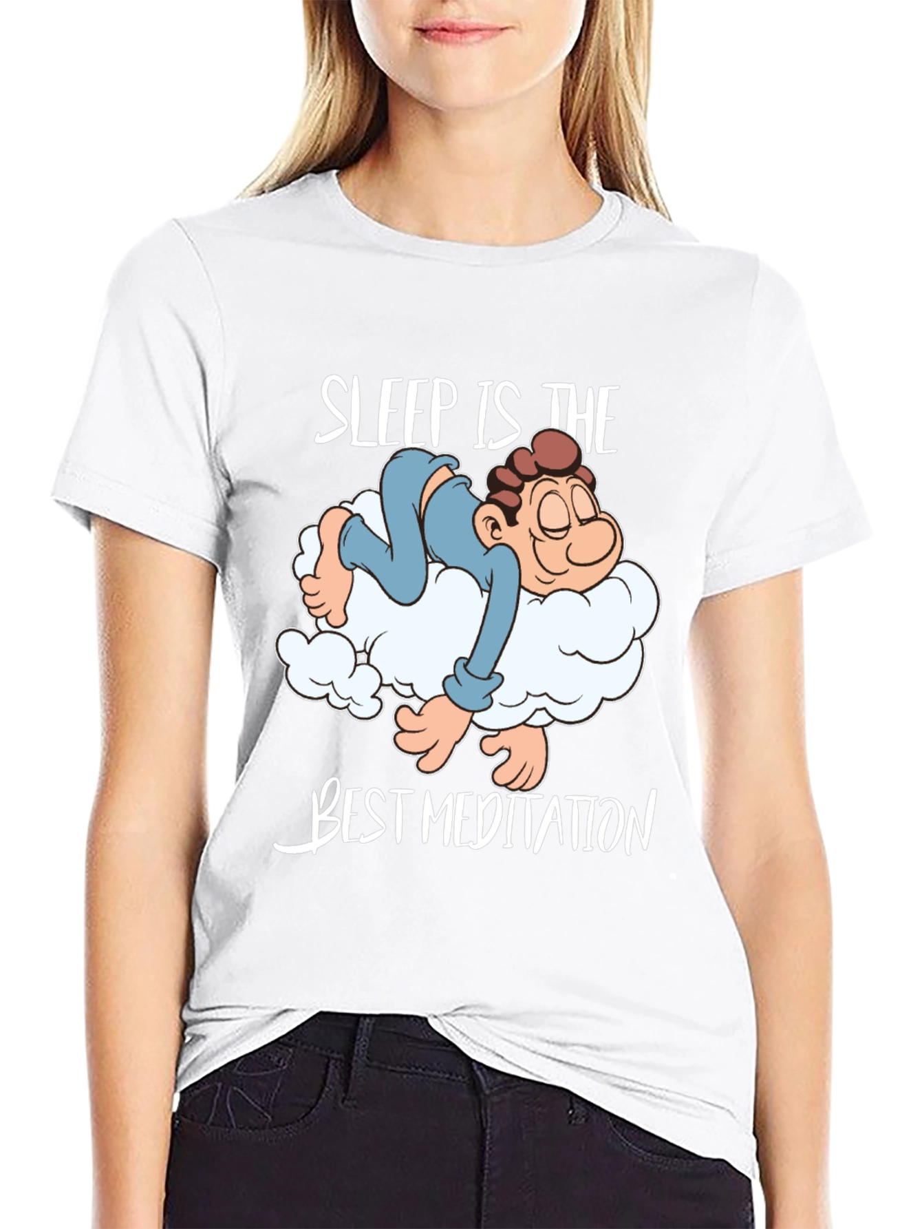 Sleep is the Best Meditation Funny Graphic Tee