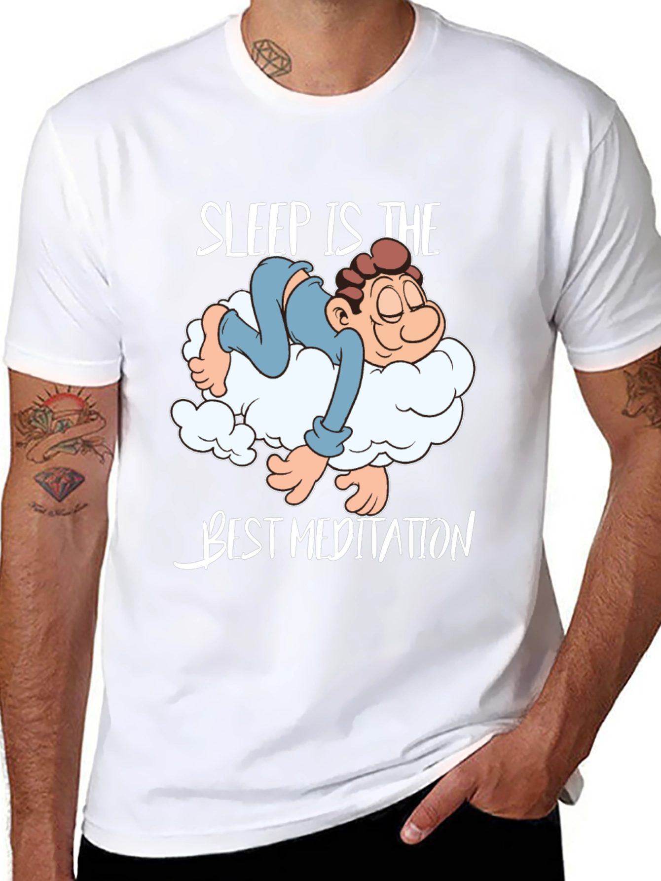 Sleep is the Best Meditation Funny Graphic Tee
