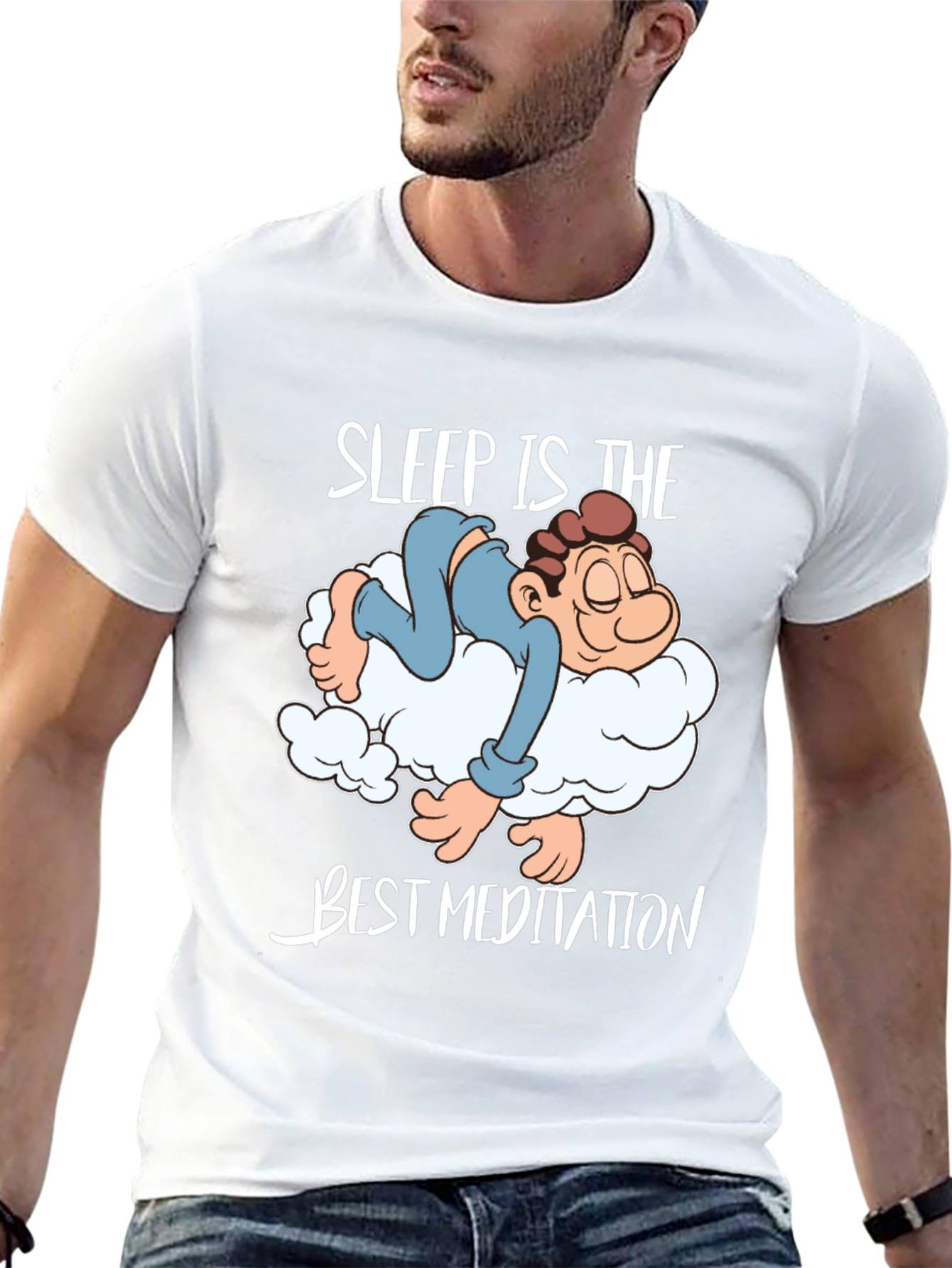 Sleep is the Best Meditation Funny Graphic Tee