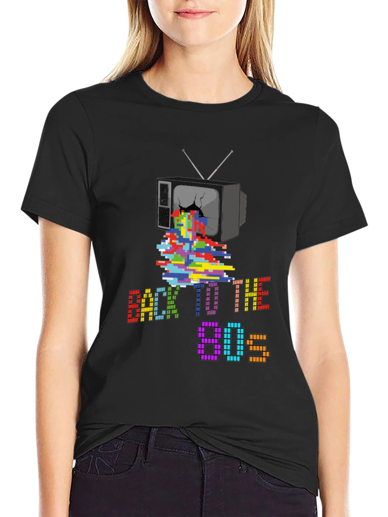 Retro 80s Pixel TV T-Shirt