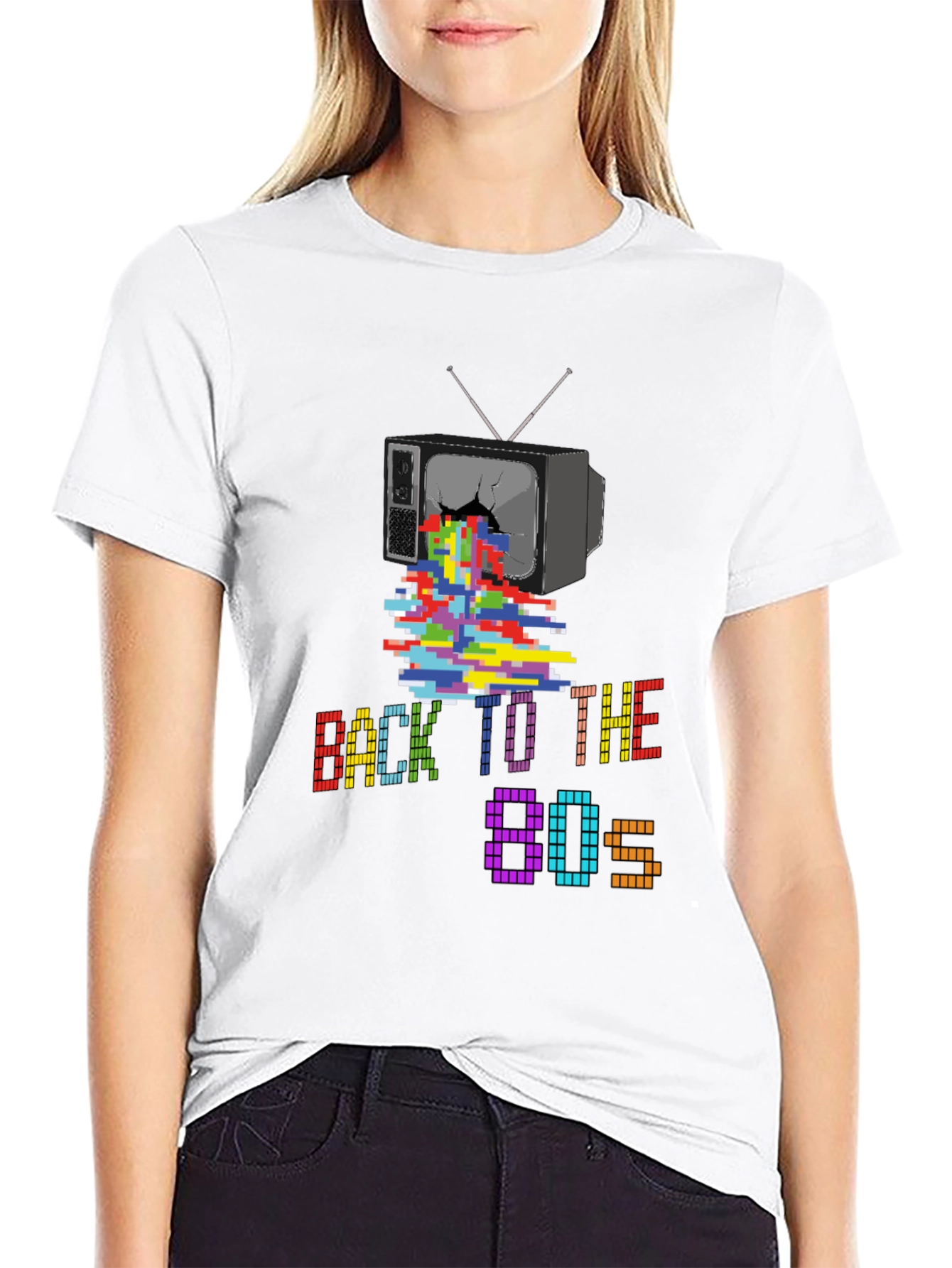 Retro 80s Pixel TV T-Shirt