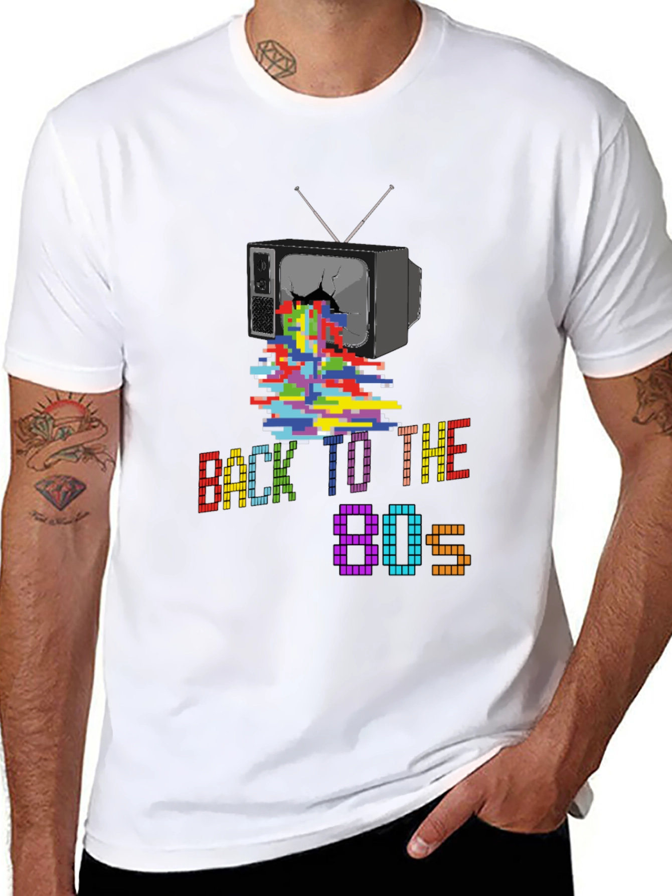 Retro 80s Pixel TV T-Shirt