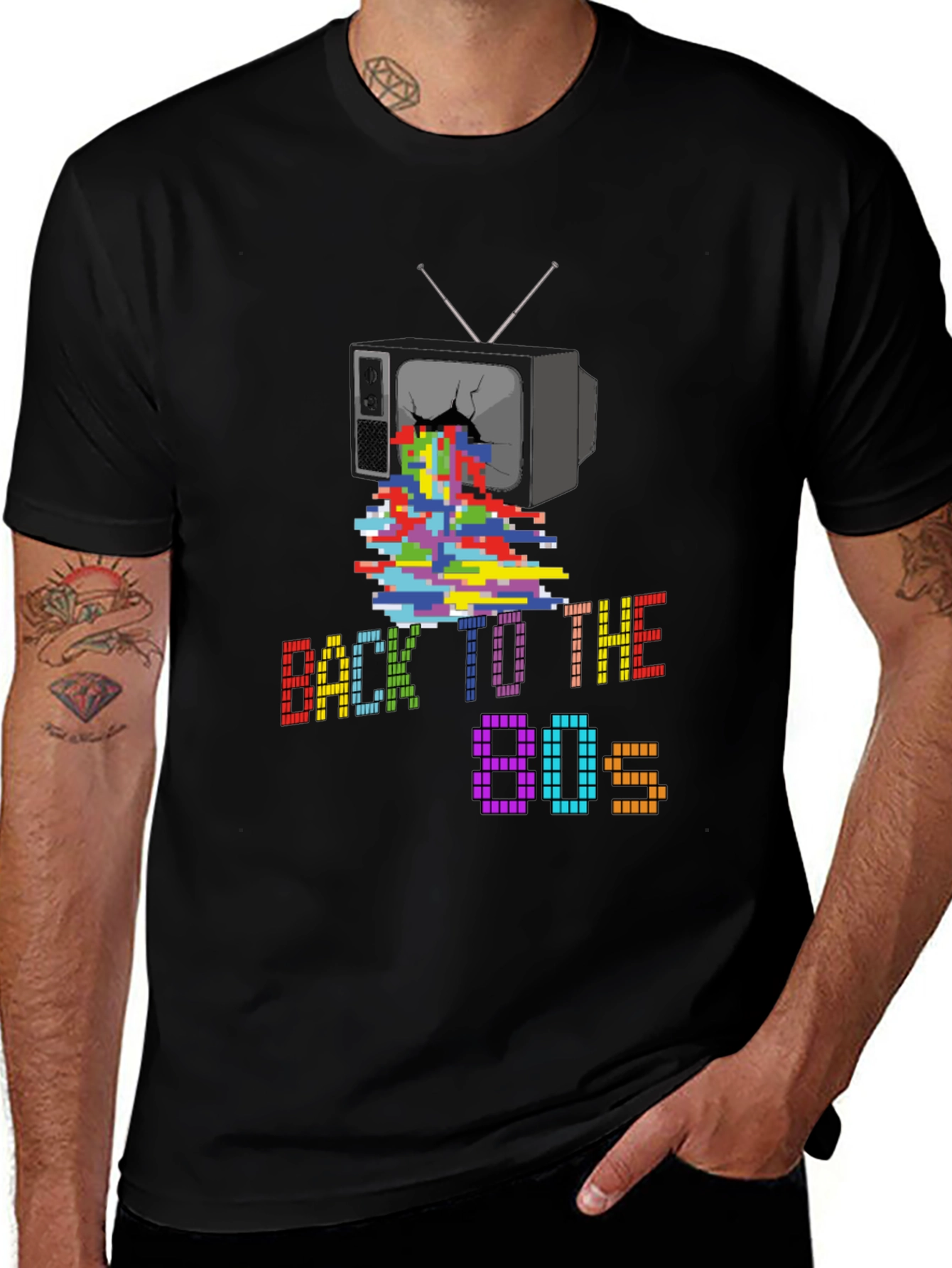 Retro 80s Pixel TV T-Shirt