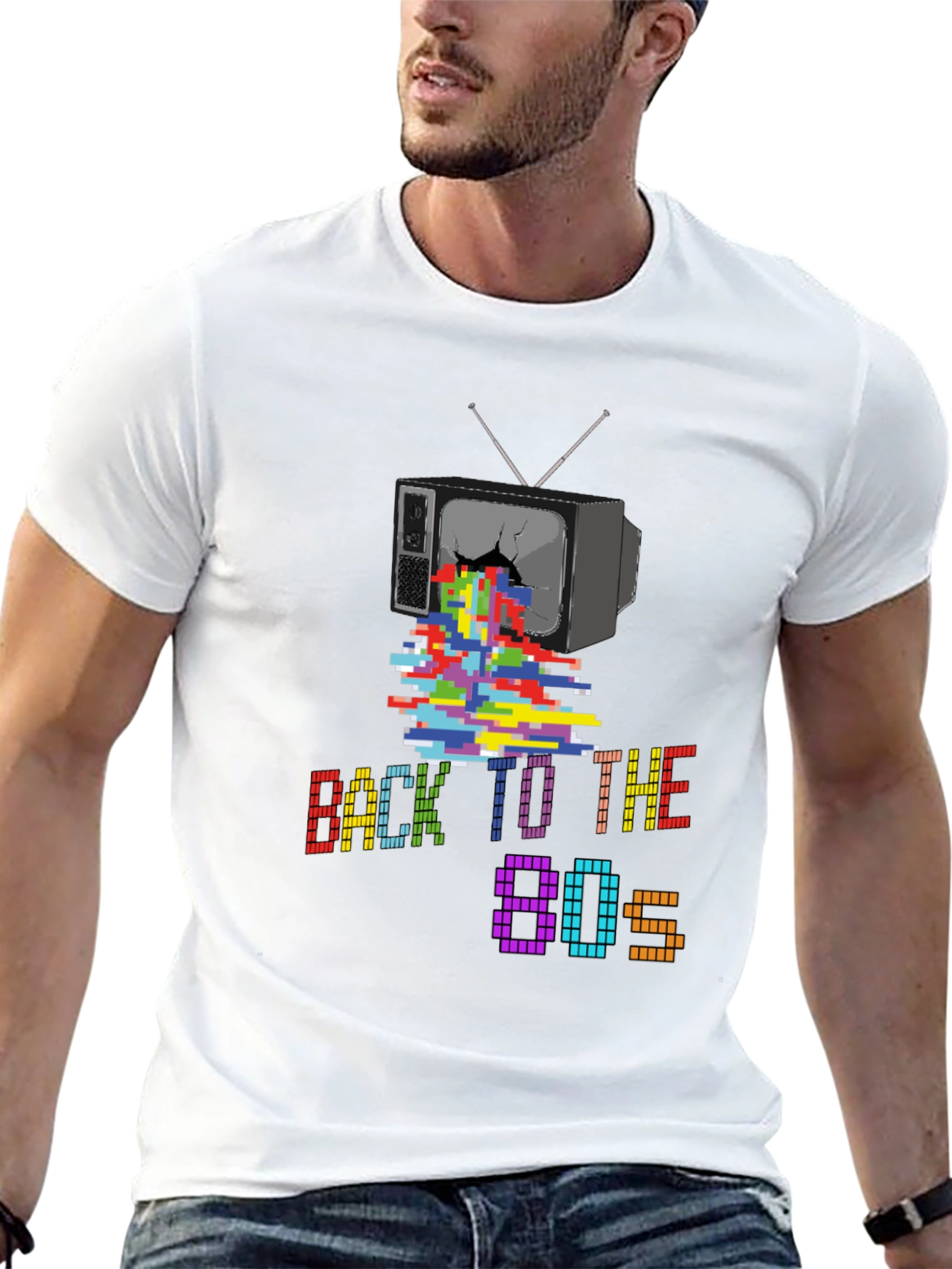 Retro 80s Pixel TV T-Shirt