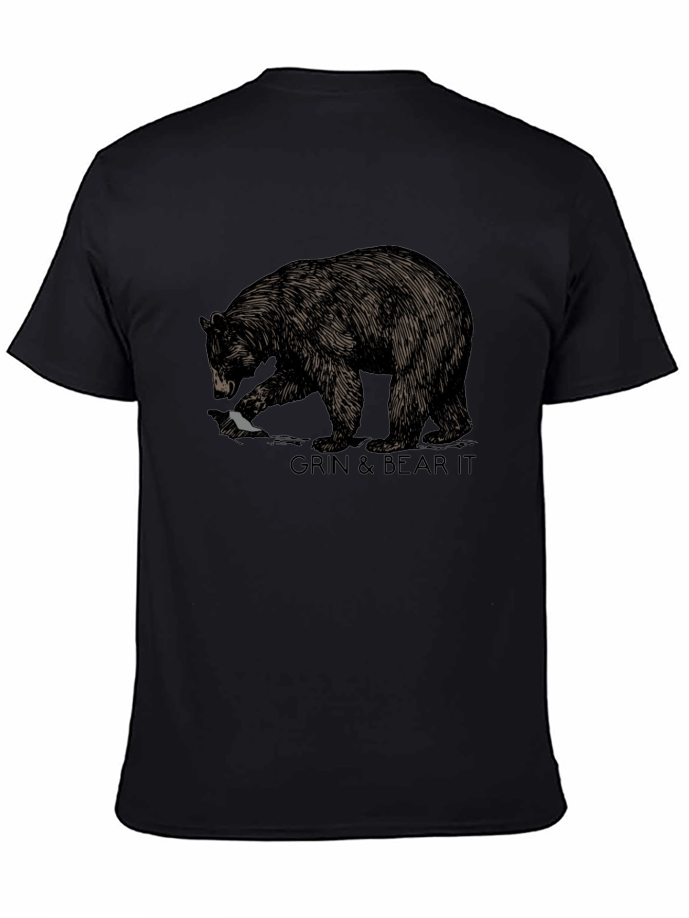Grin & Bear It Graphic Tee - Black
