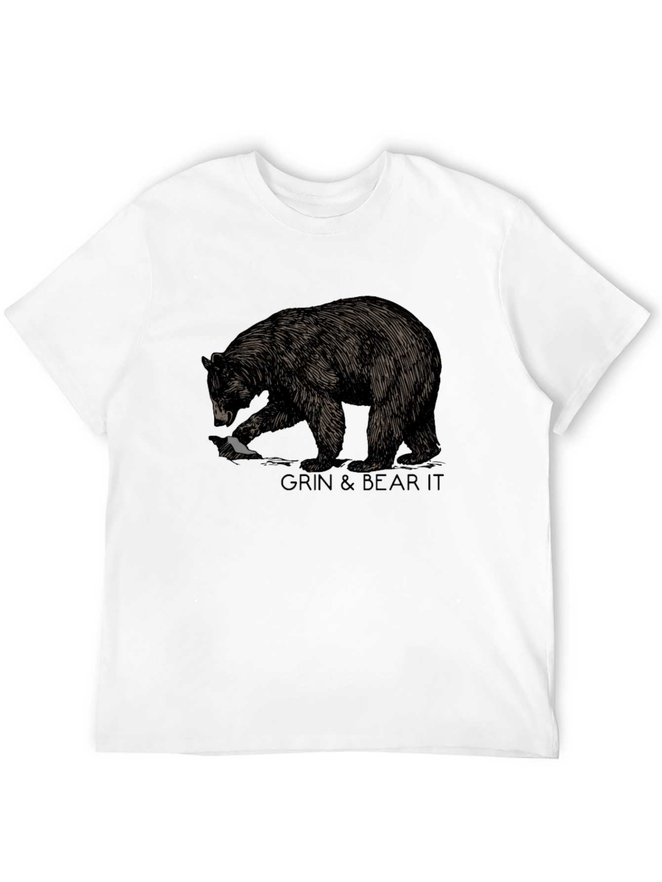 Grin & Bear It Graphic Tee - Black