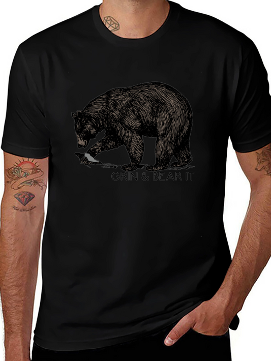 Grin & Bear It Graphic Tee - Black