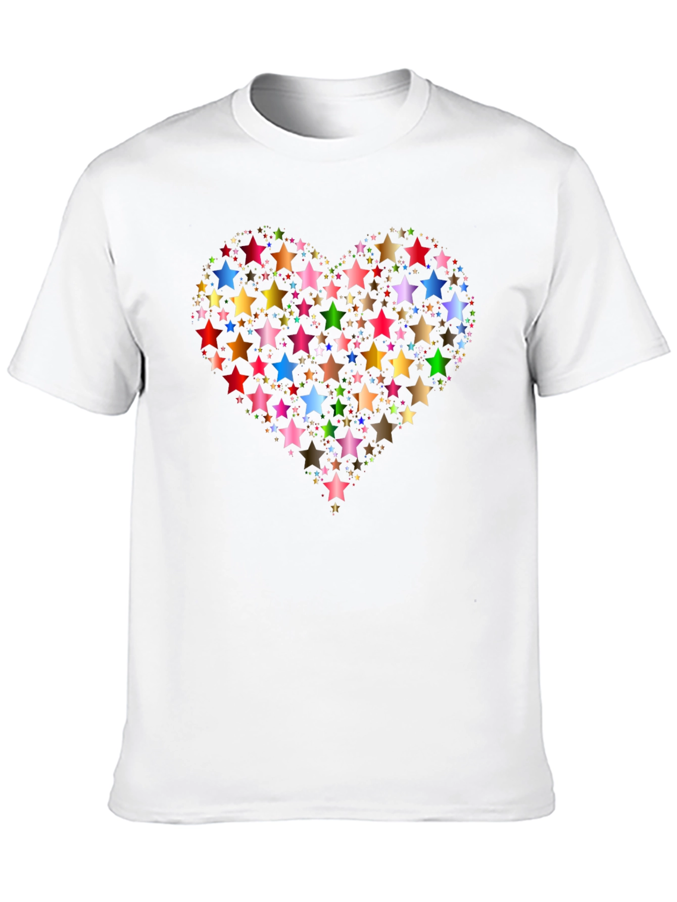 Star Heart Black T-Shirt Graphic Tee