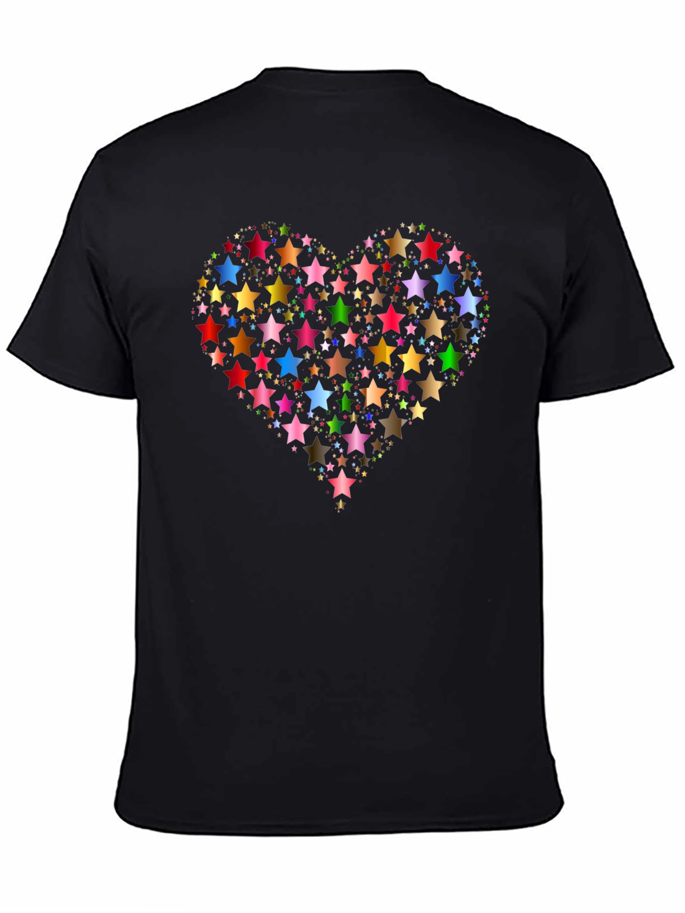 Star Heart Black T-Shirt Graphic Tee