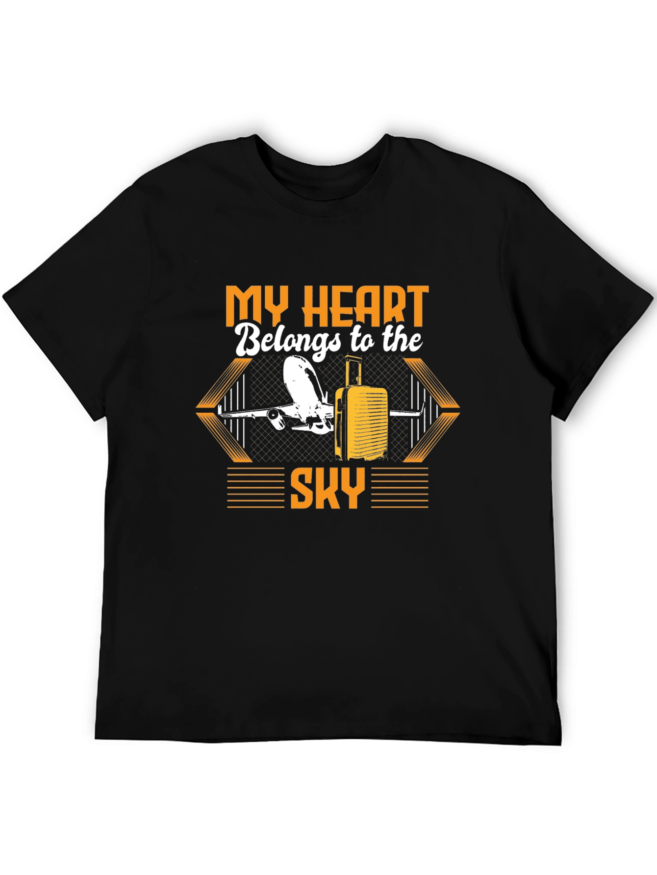 My Heart Belongs to the Sky Black T-Shirt