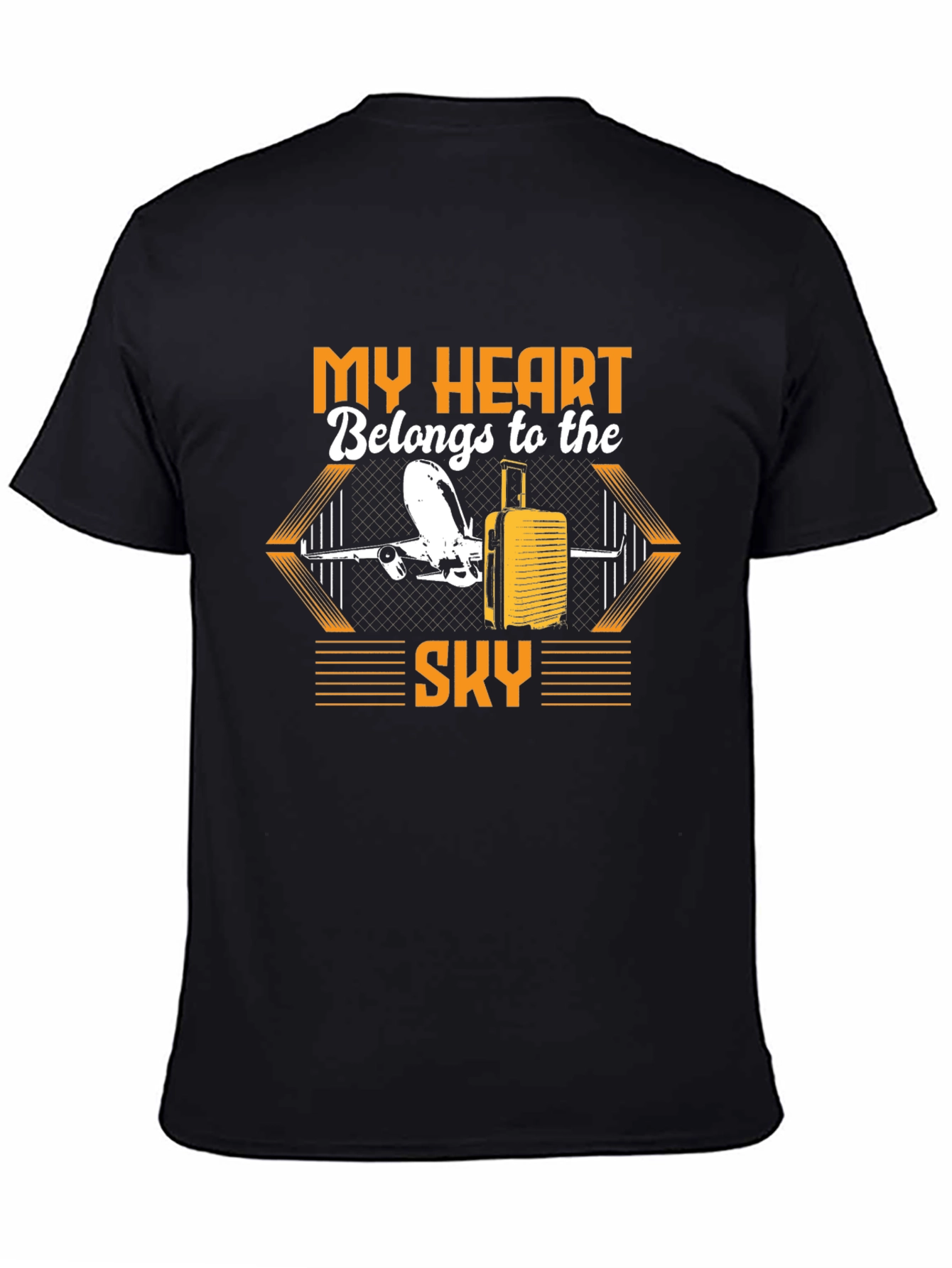 My Heart Belongs to the Sky Black T-Shirt